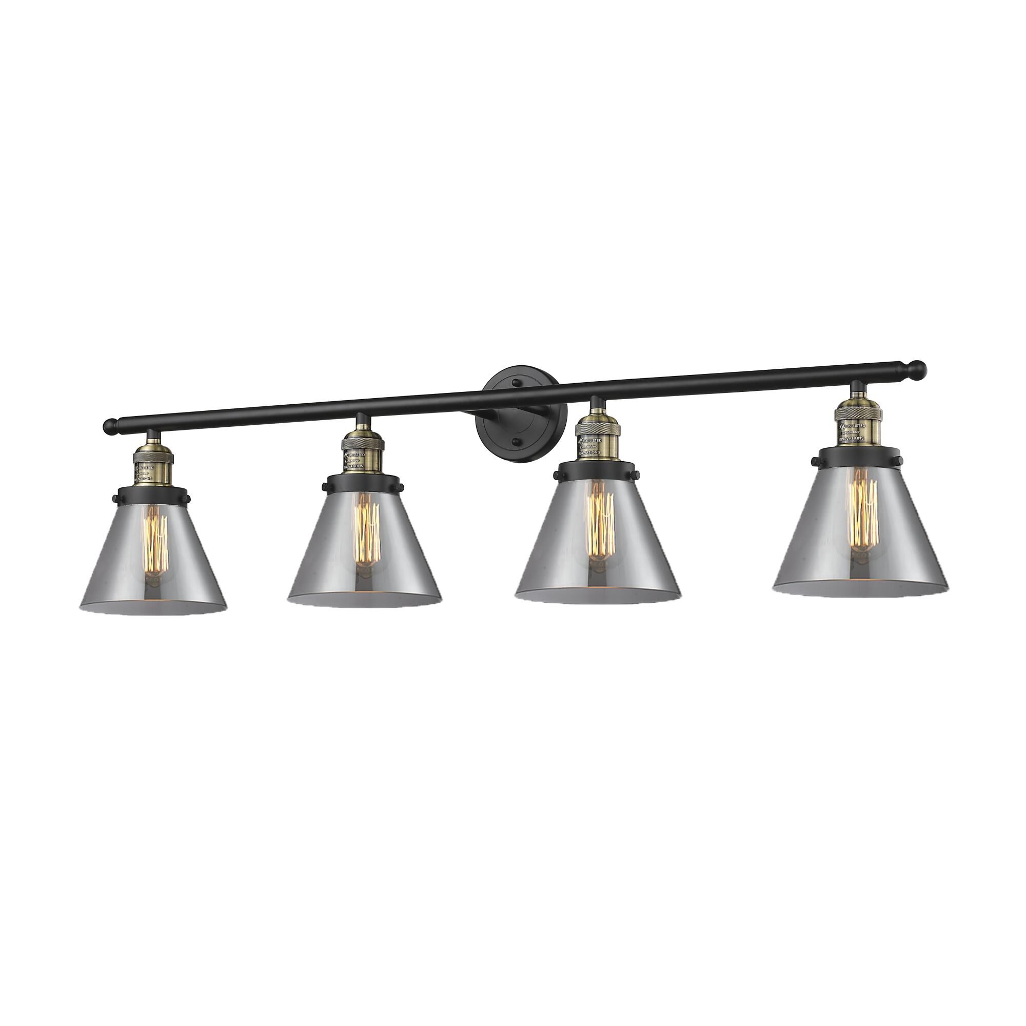 Bruno Marashlian Large Cone 43 Inch 4 Light Bath Vanity Light by Innovations Lighting