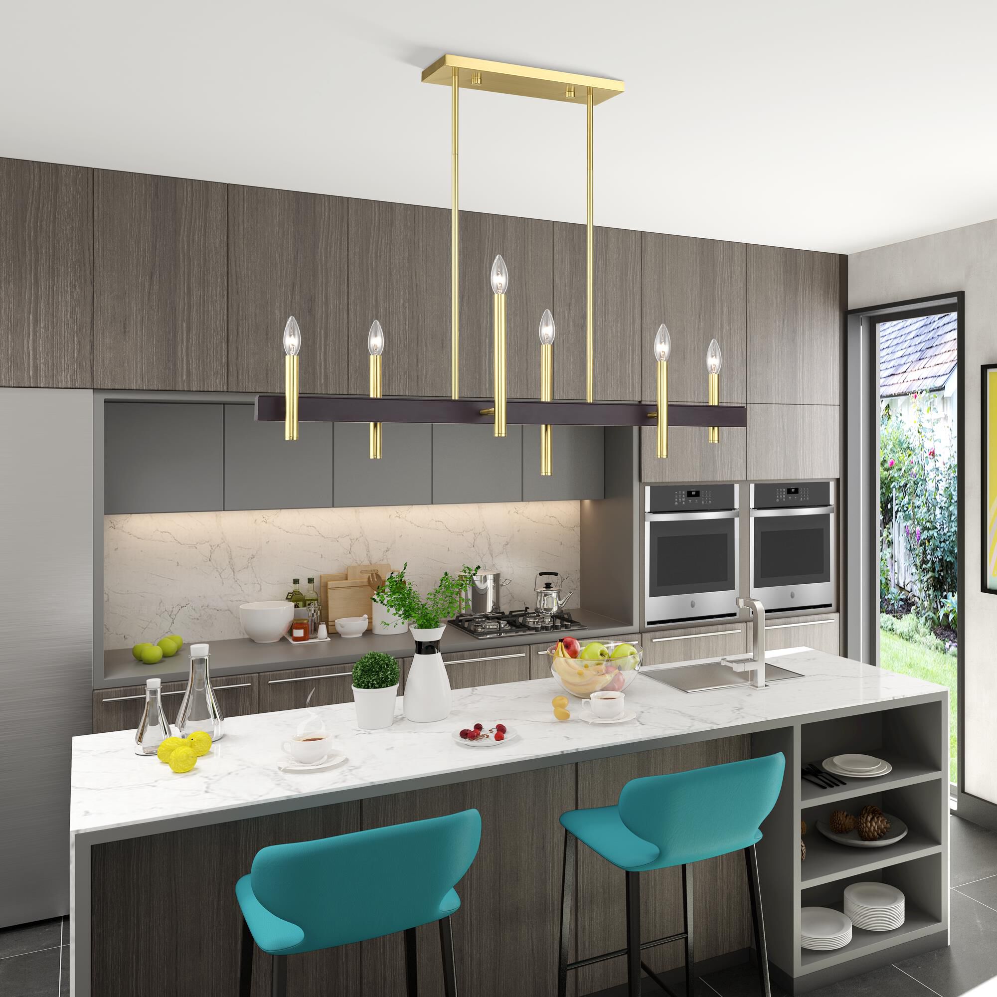 Shown in Satin Brass with Bronze Accents finish