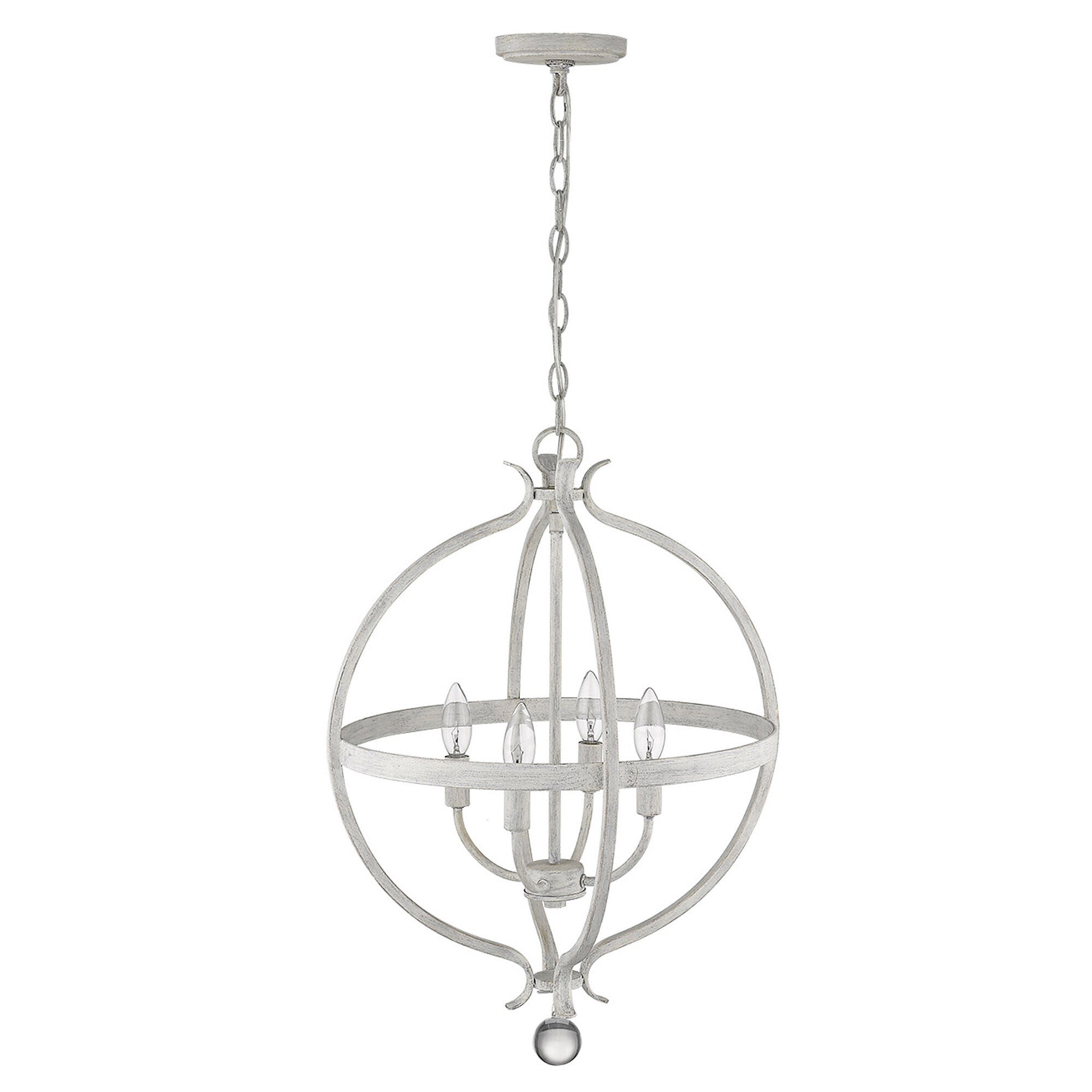 Shown in Country White finish and -- glass and -- shade