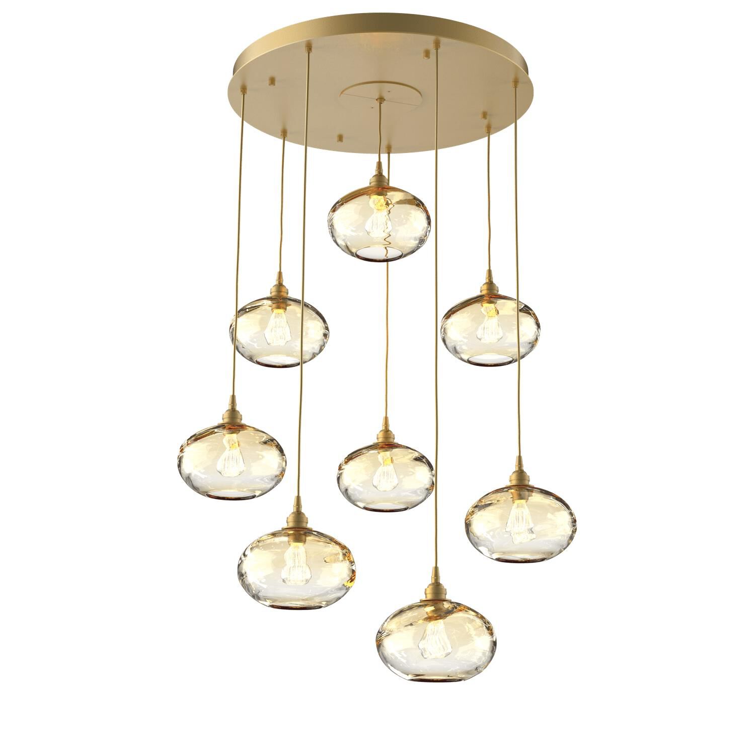 Coppa 29 Inch 8 Light Multi Light Pendant by Hammerton Studio