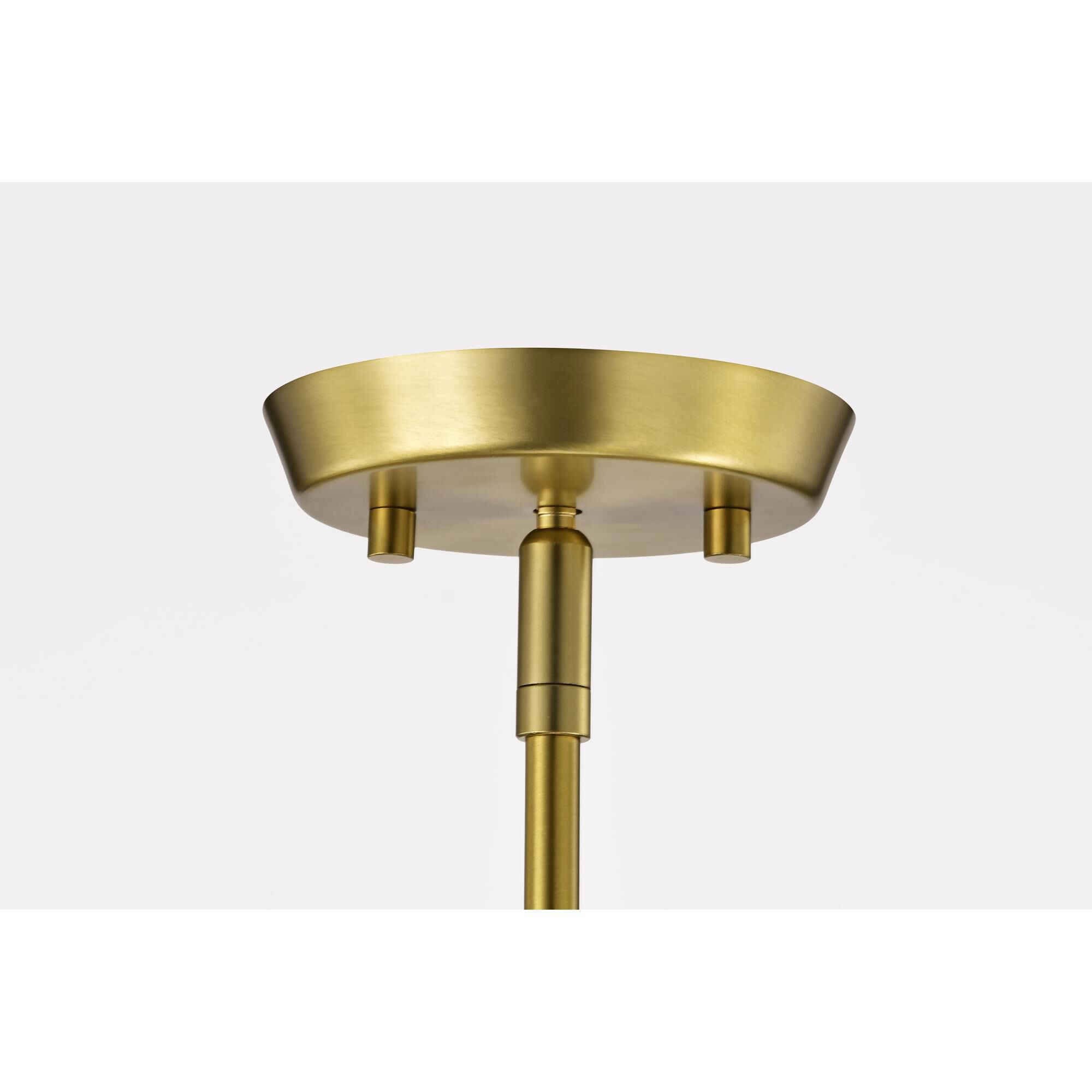 Shown in Vintage Brass finish and Etched White glass