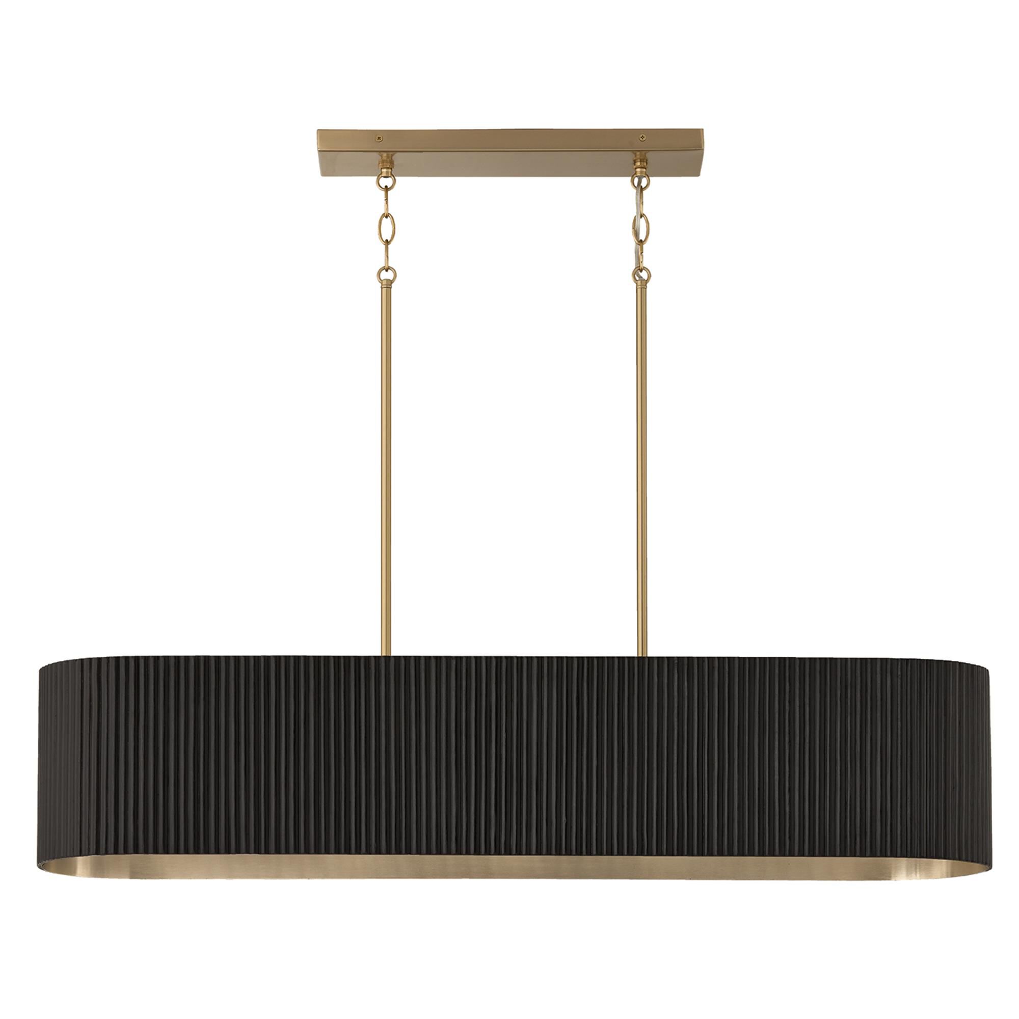 Shown in Black Stain And Matte Brass finish