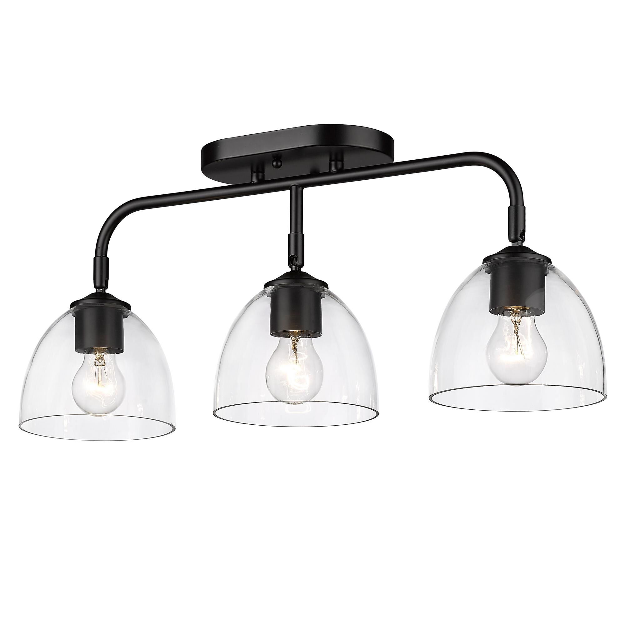 Roxie 24 Inch 3 Light Semi Flush Mount by Golden Lighting