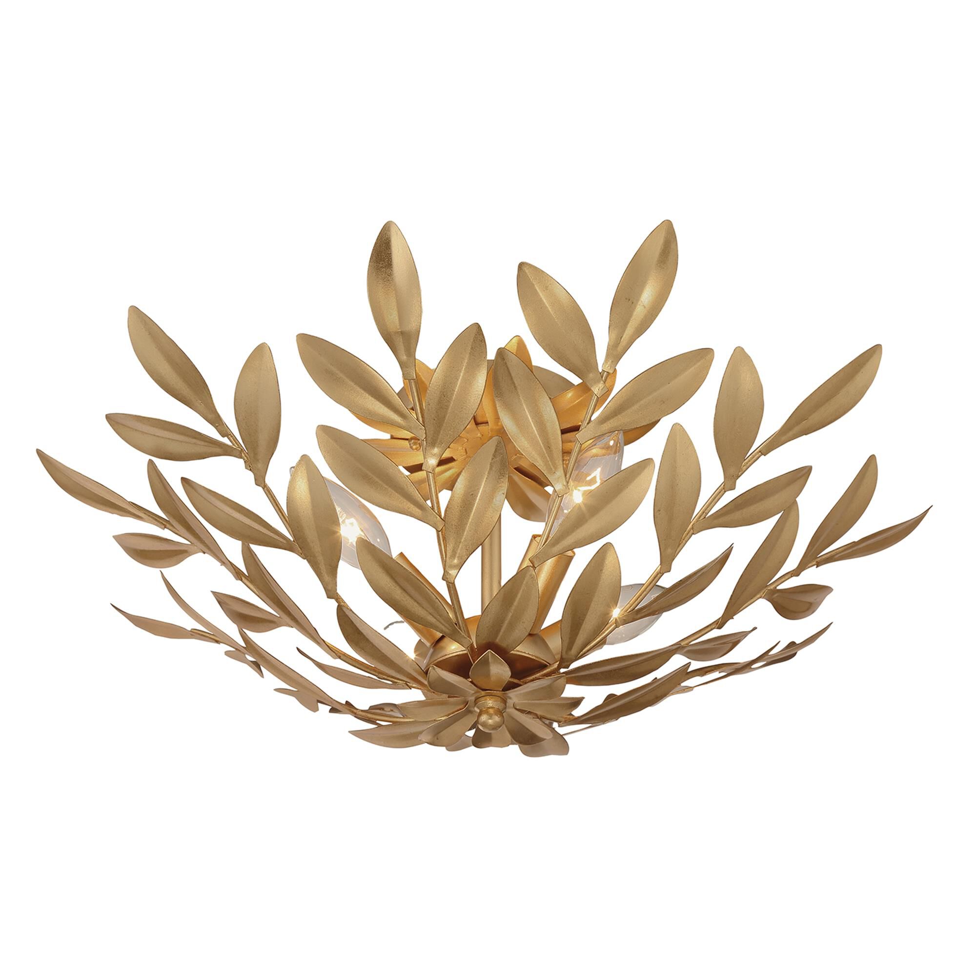Shown in Antique Gold finish and Metal Lenses and Handcut Crystal crystal