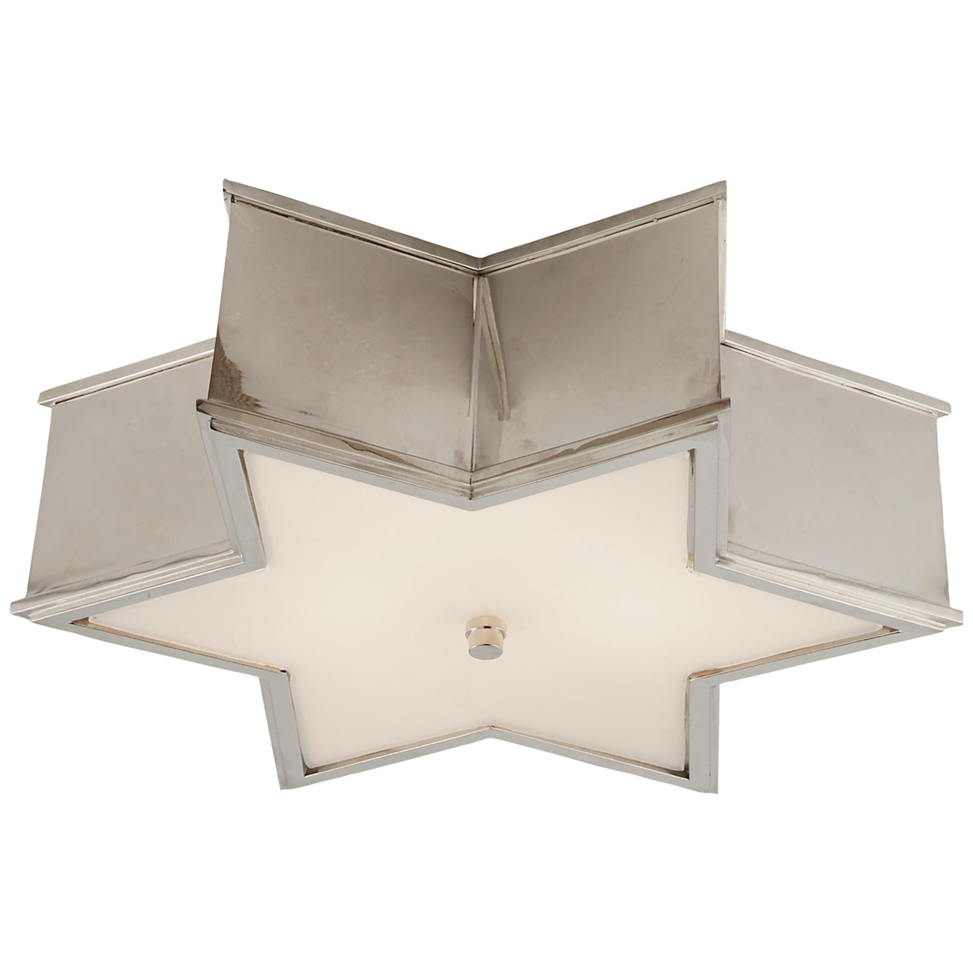 Shown in Polished Nickel finish and Frosted glass