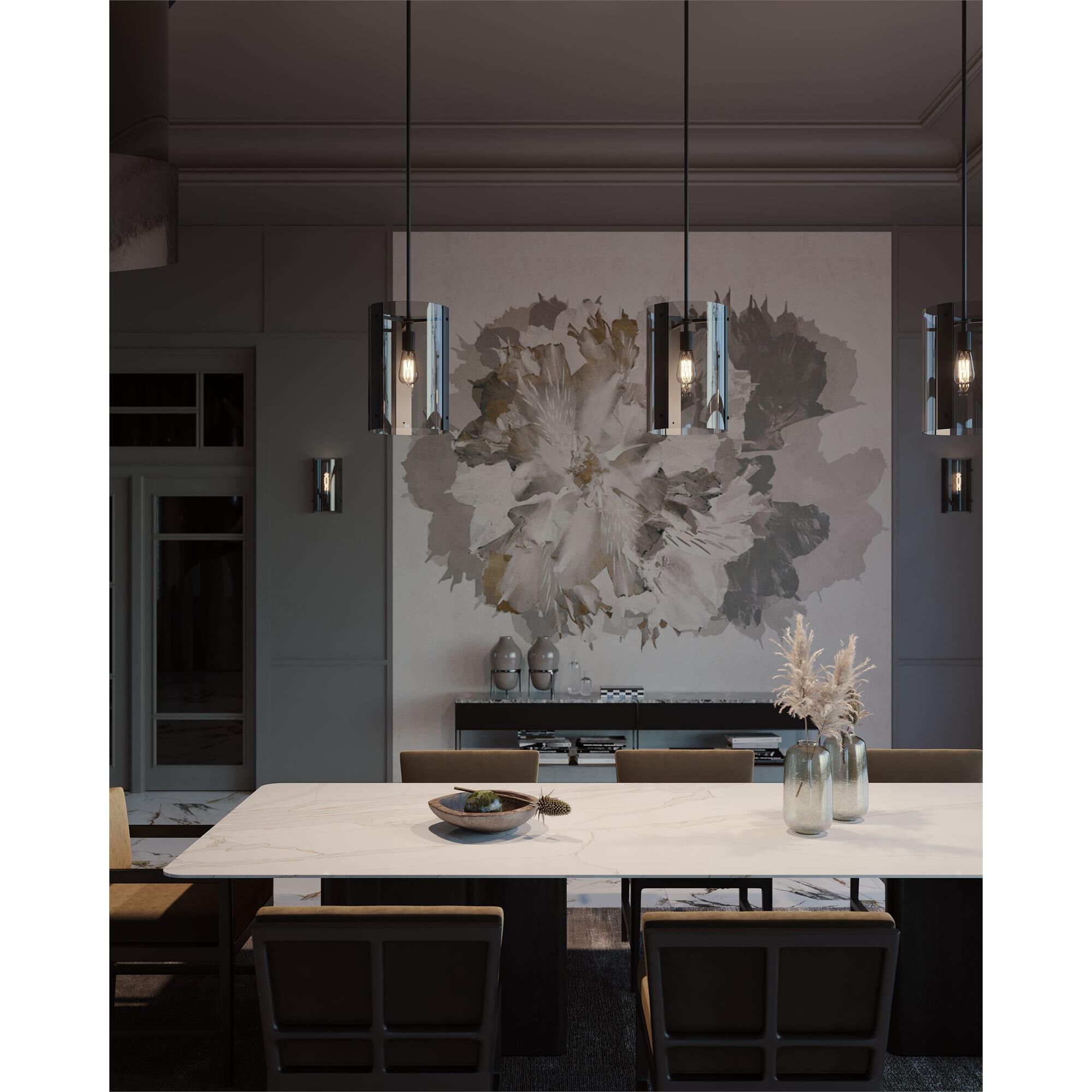 Shown in Black finish and Smoke shade