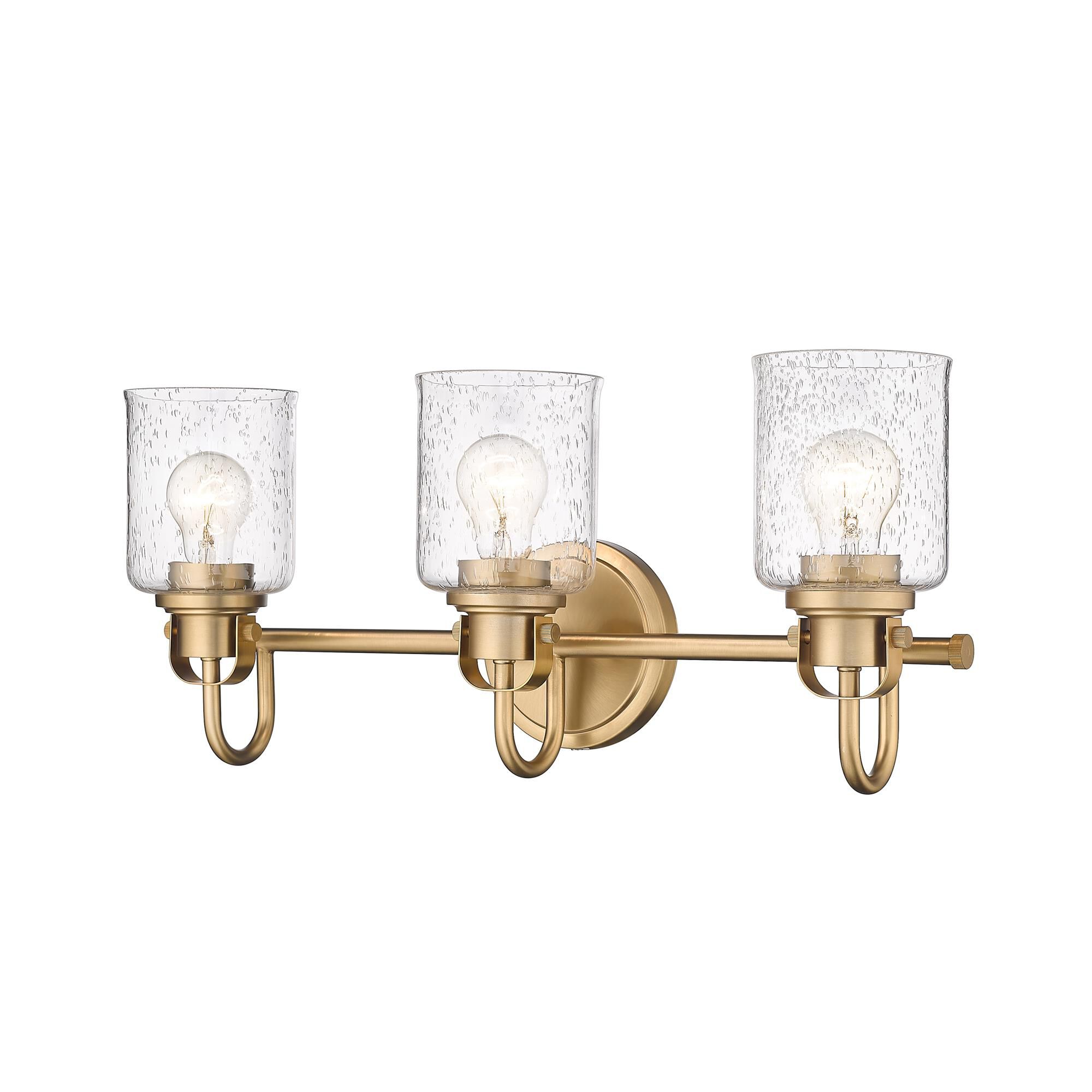Shown in Heirloom Gold finish and Glass shade