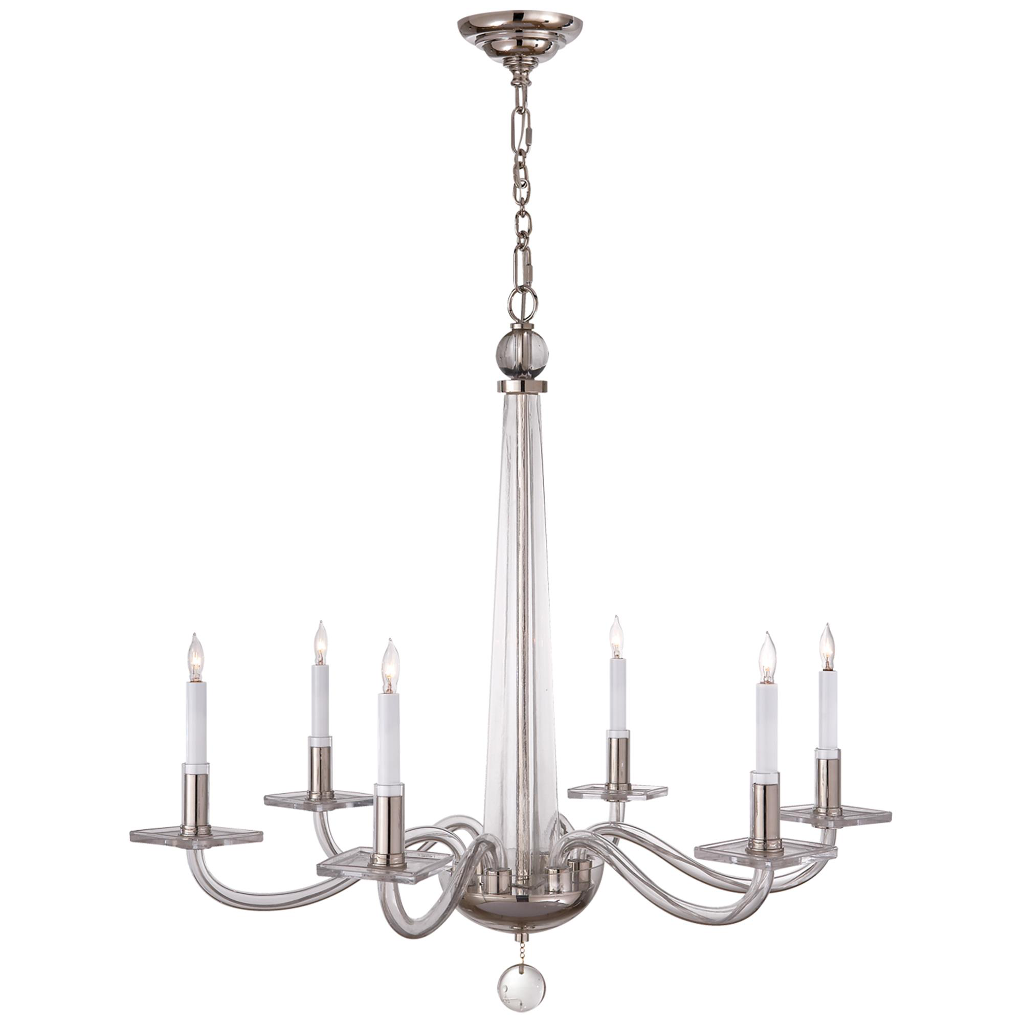 Shown in Polished Nickel And Clear Glass finish