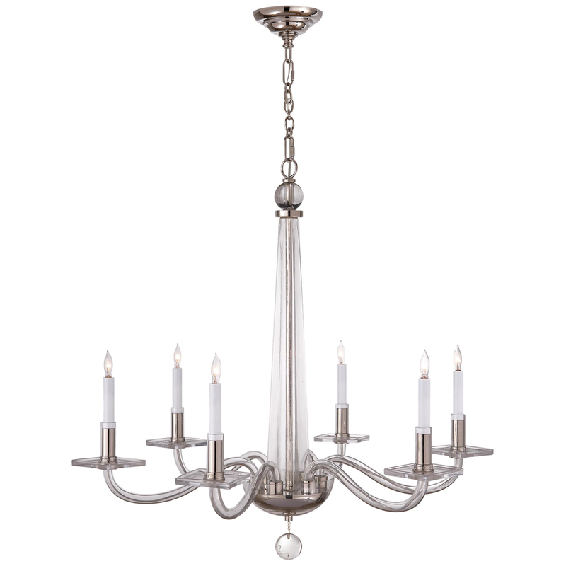 Chapman & Myers Robinson 32 Inch 6 Light Chandelier by Visual Comfort Signature Collection