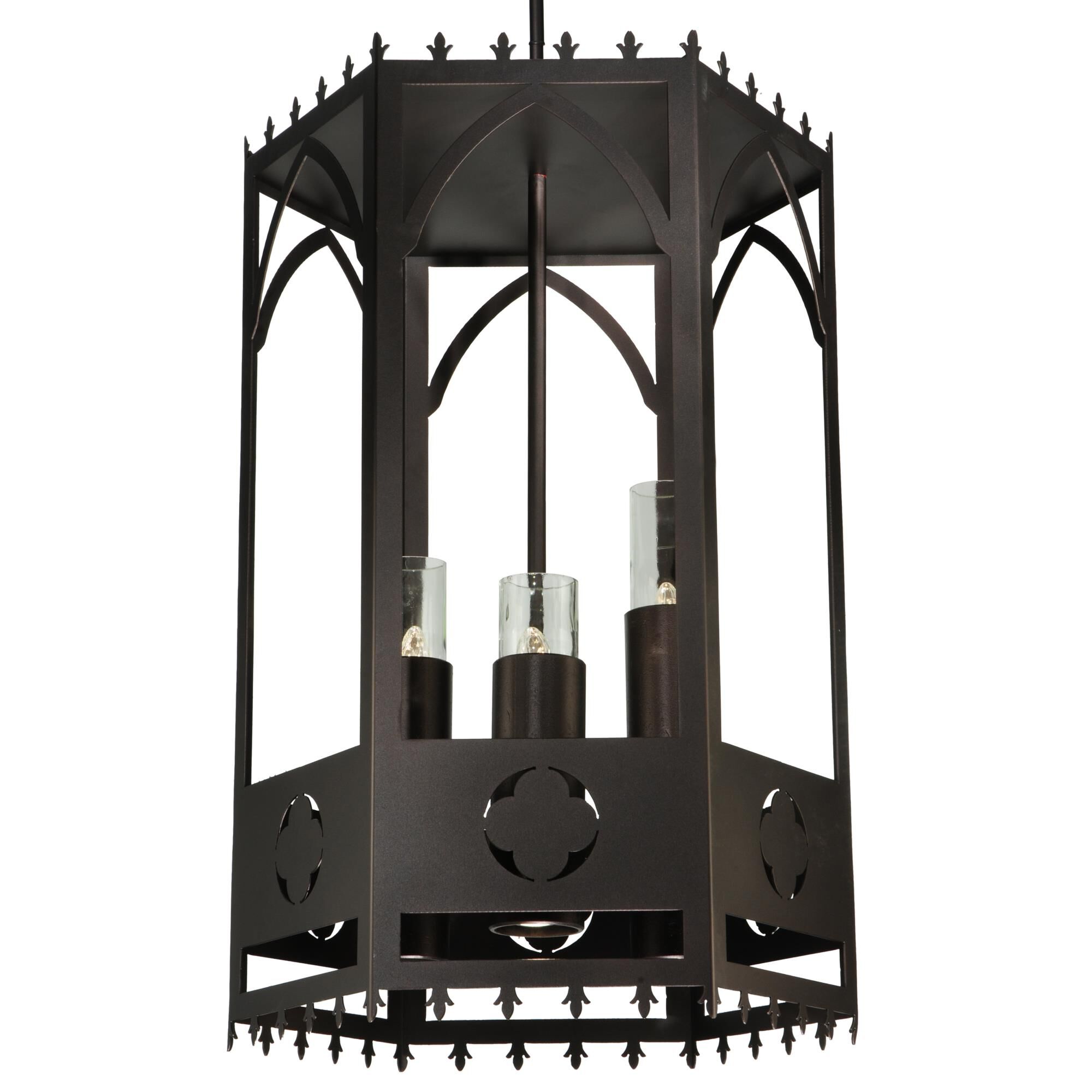 Woolf 24 Inch Cage Pendant by Meyda Lighting