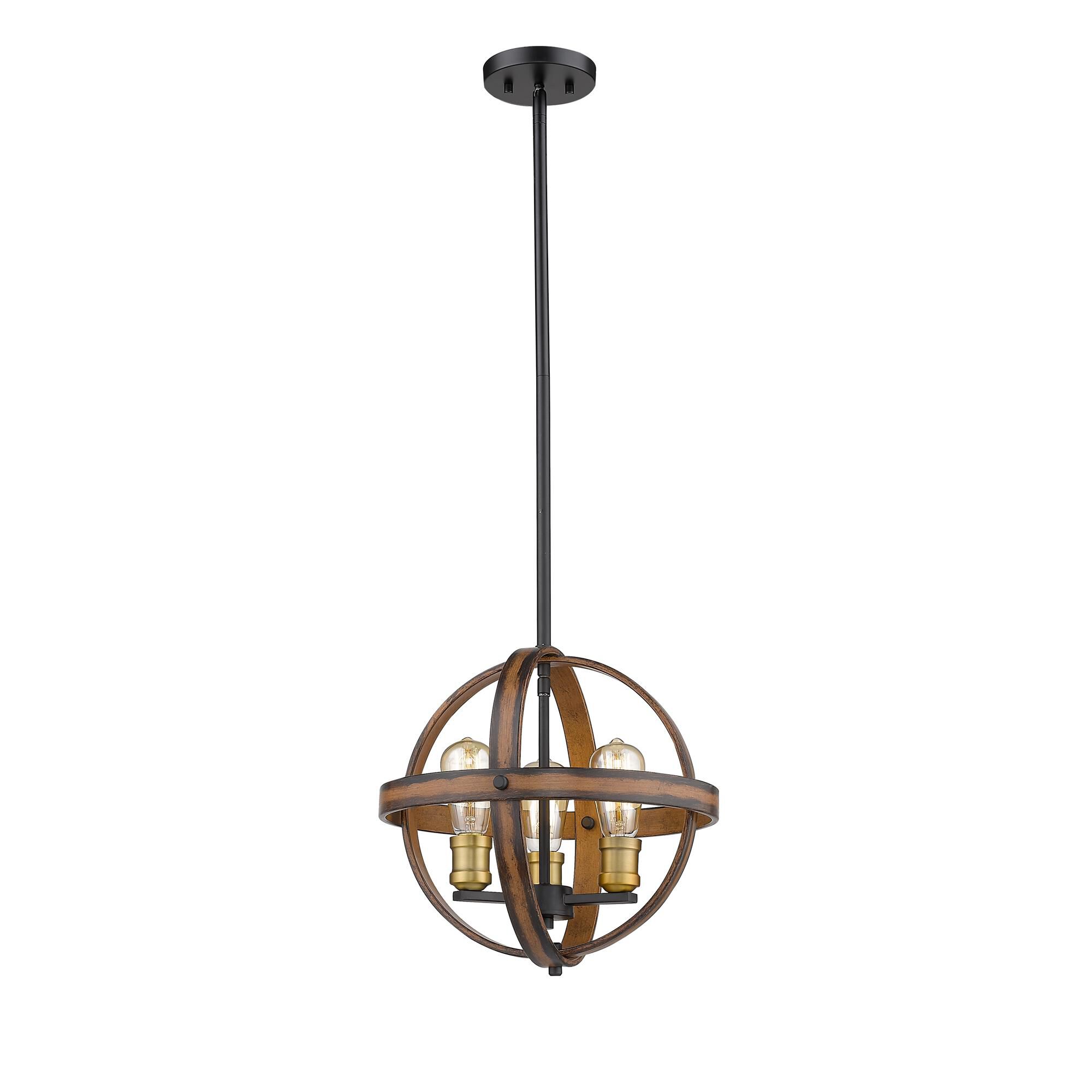 Shown in Rustic Mahogany finish and --- glass and --- shade
