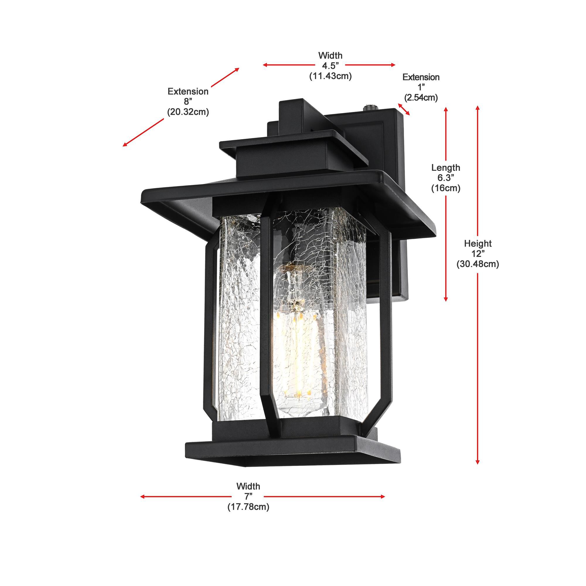 Salem 7 Inch Outdoor Wall Light by Elegant Lighting