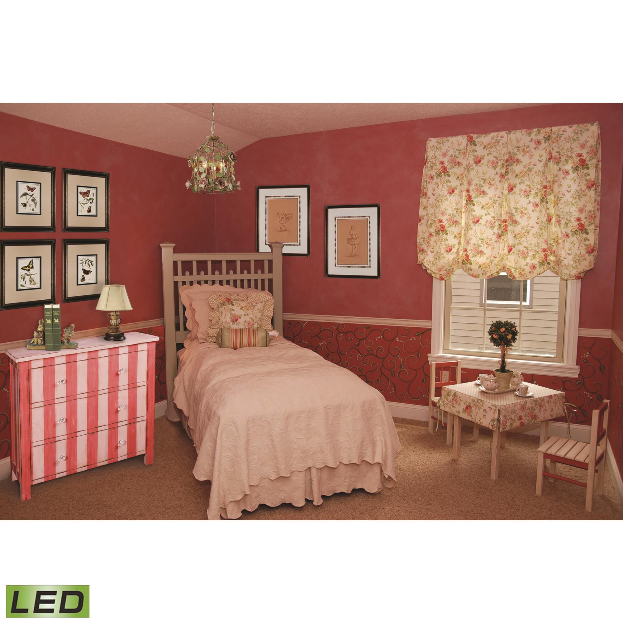 Shown in Multicolor finish and Cream Softback shade