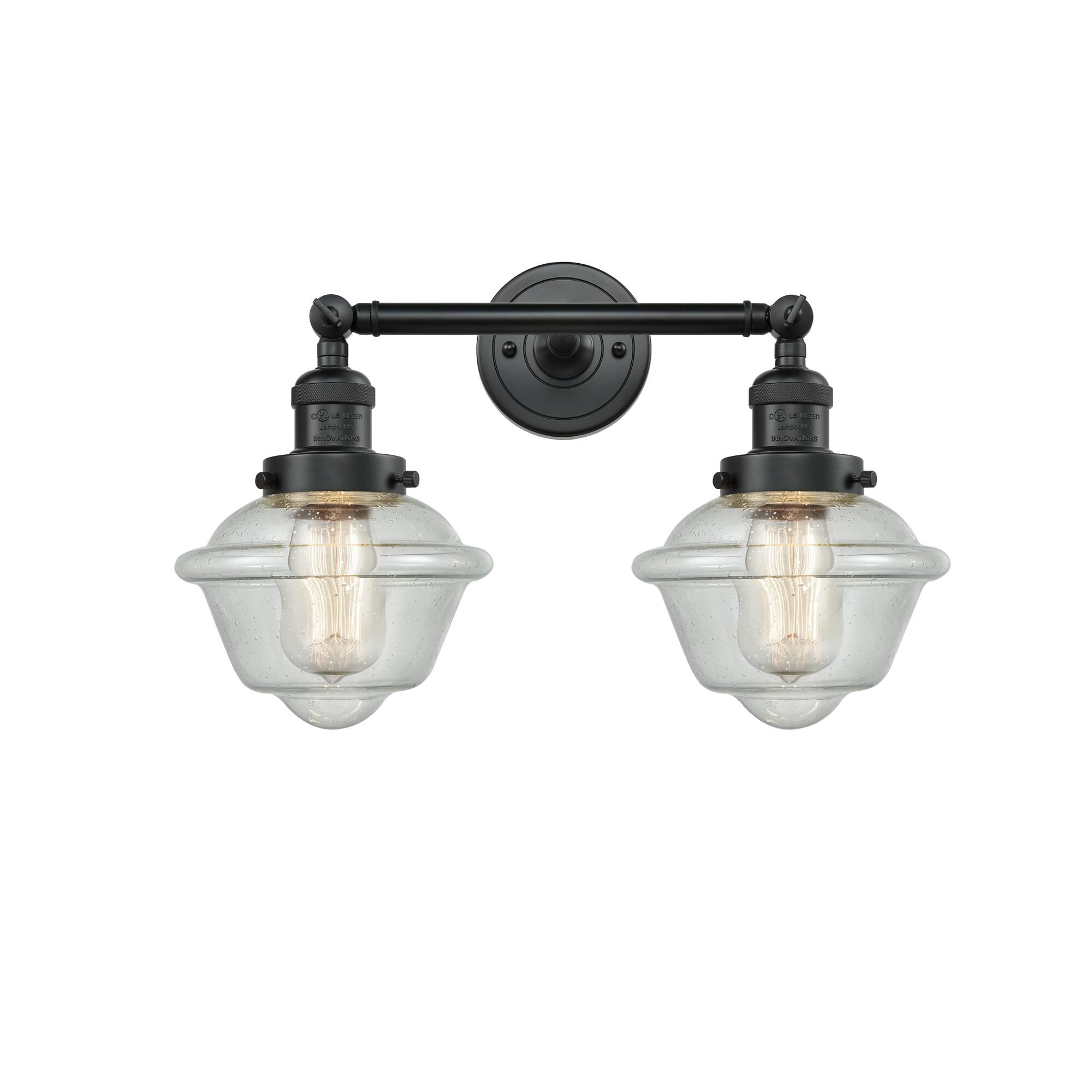 Shown in Matte Black finish and Seedy glass