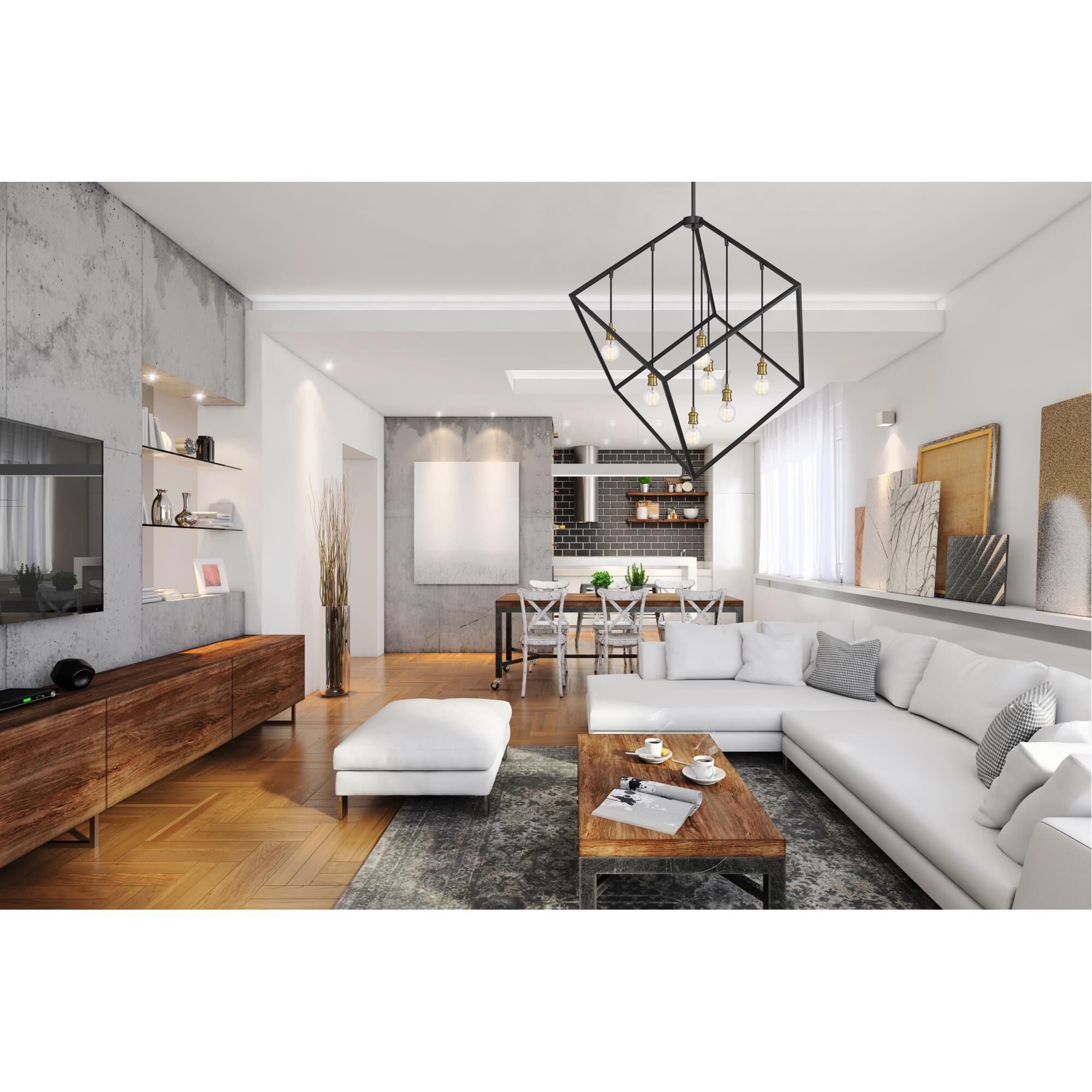 Shown in Bronze + Olde Brass finish and --- glass and --- shade