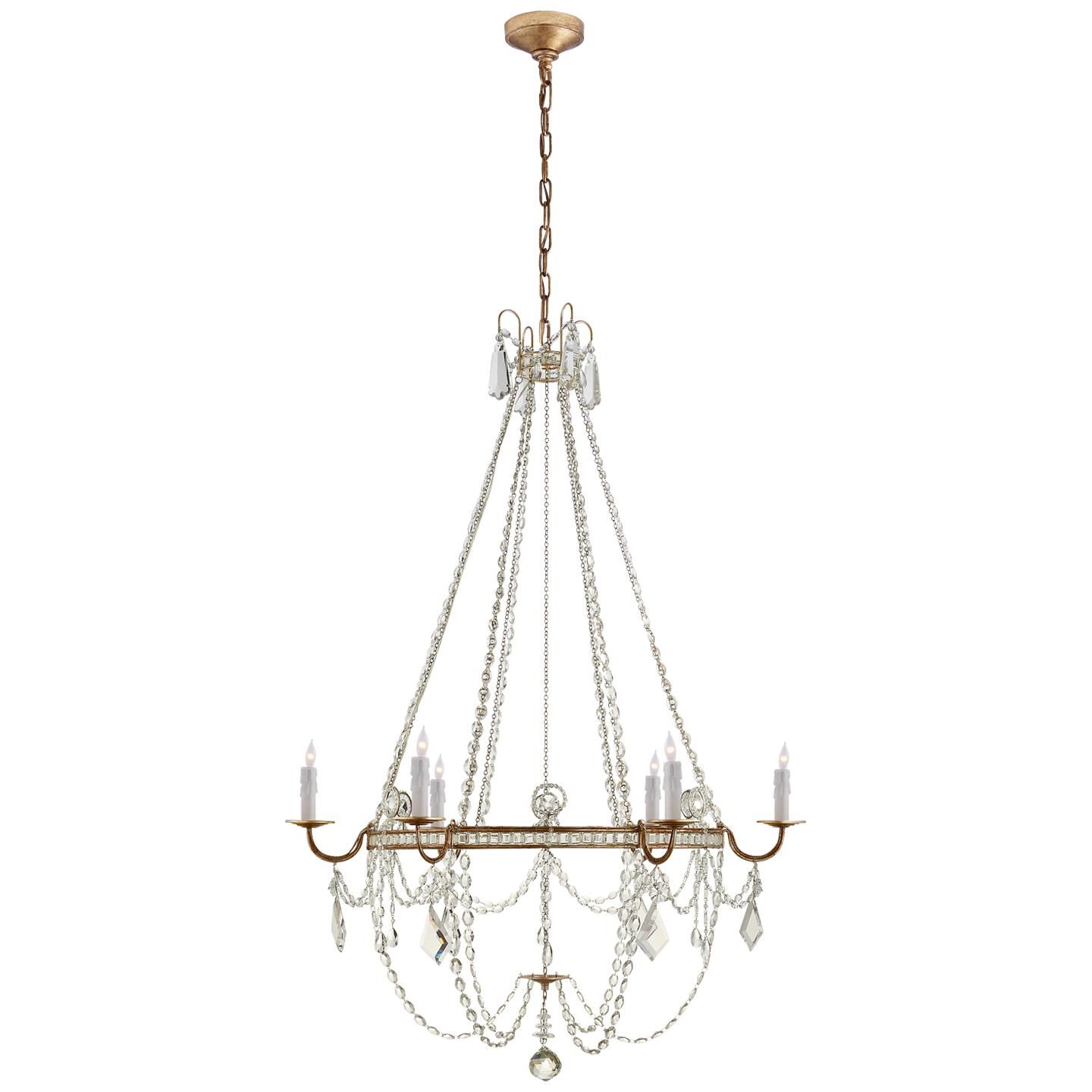 J. Randall Powers Sharon 36 Inch 6 Light Chandelier by Visual Comfort Signature Collection
