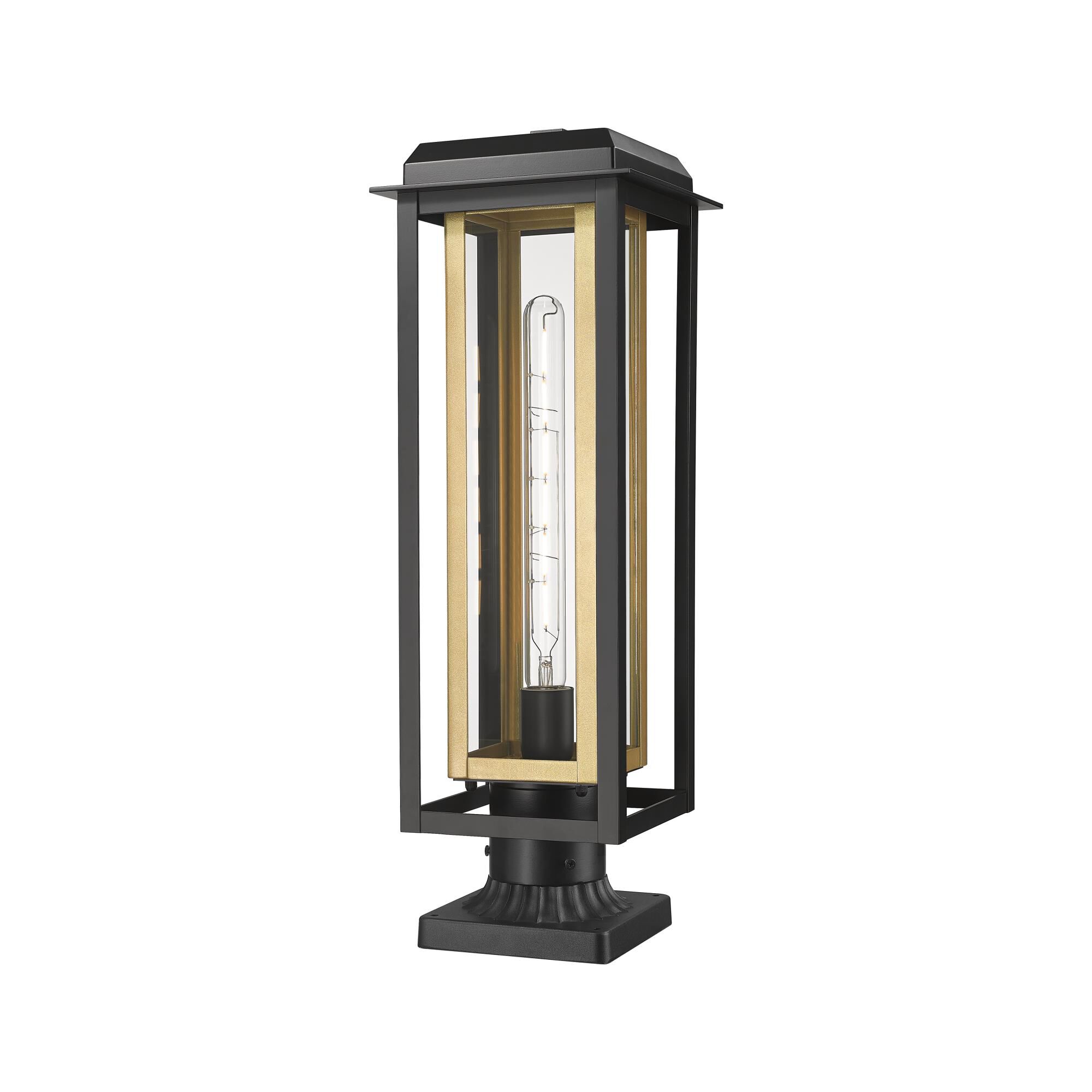 Shown in Matte Black finish and Clear shade