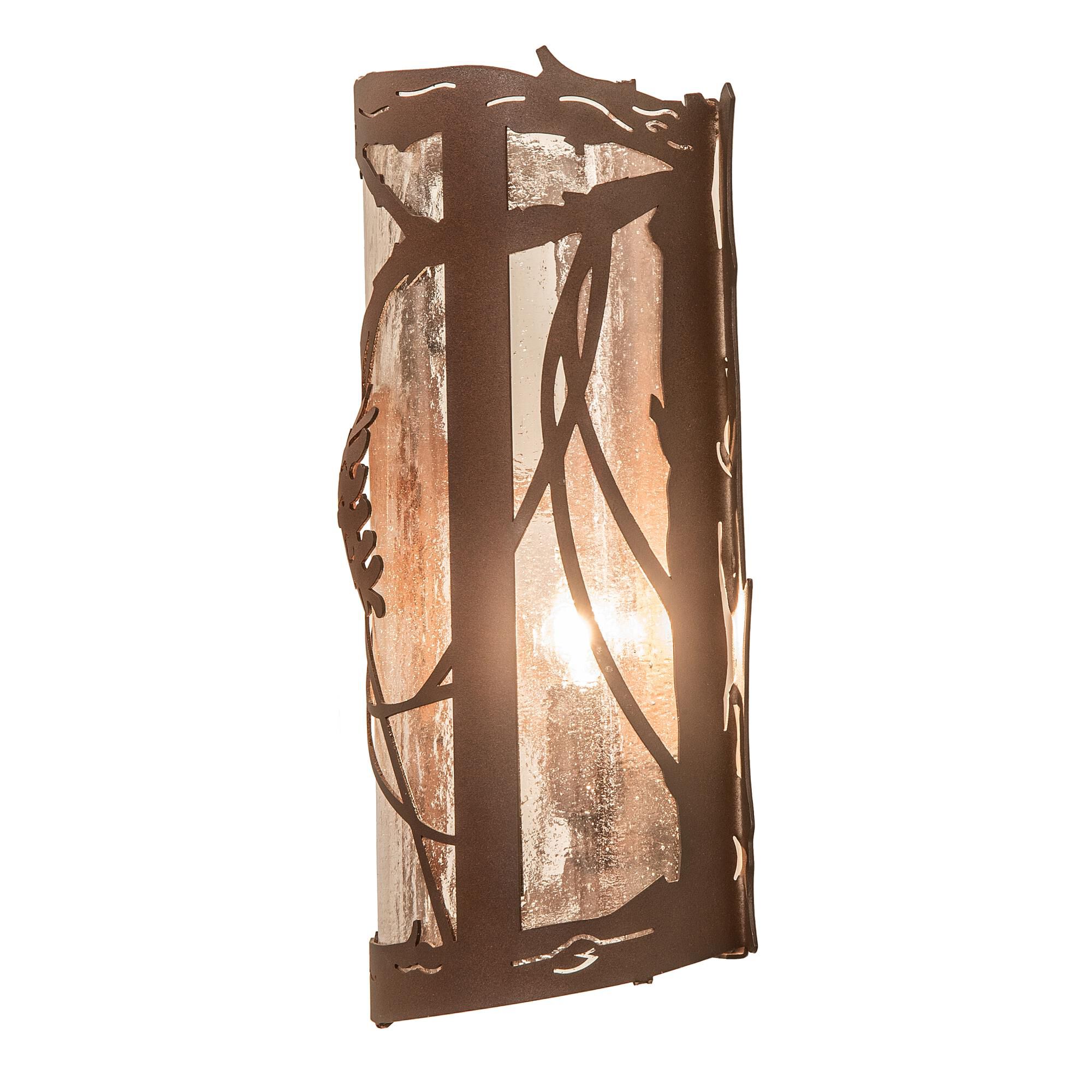 Meyda Lighting Whispering Pines 13 Inch Tall Outdoor Wall Light