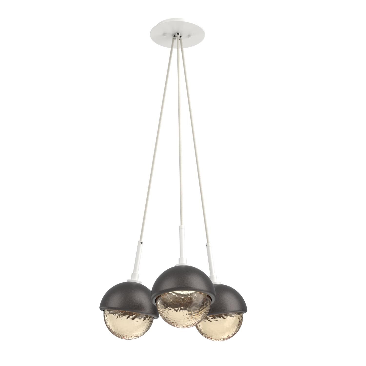 Shown in Salt White finish and Amber glass and Graphite accent