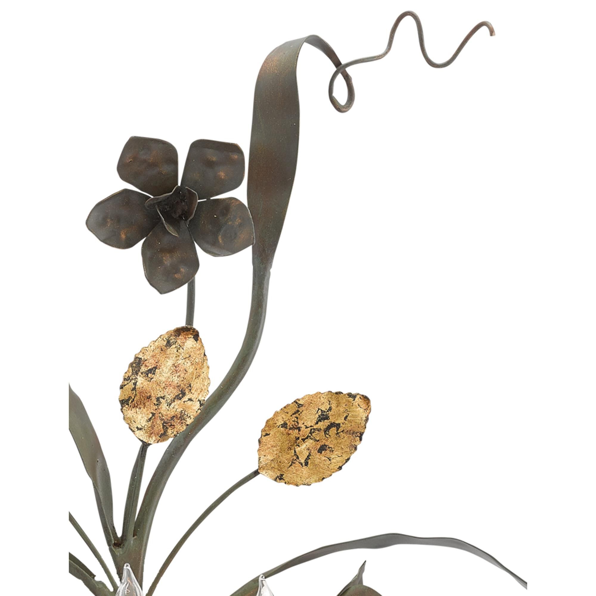 Shown in Verdigris With Antique Gold Leaf Accent finish