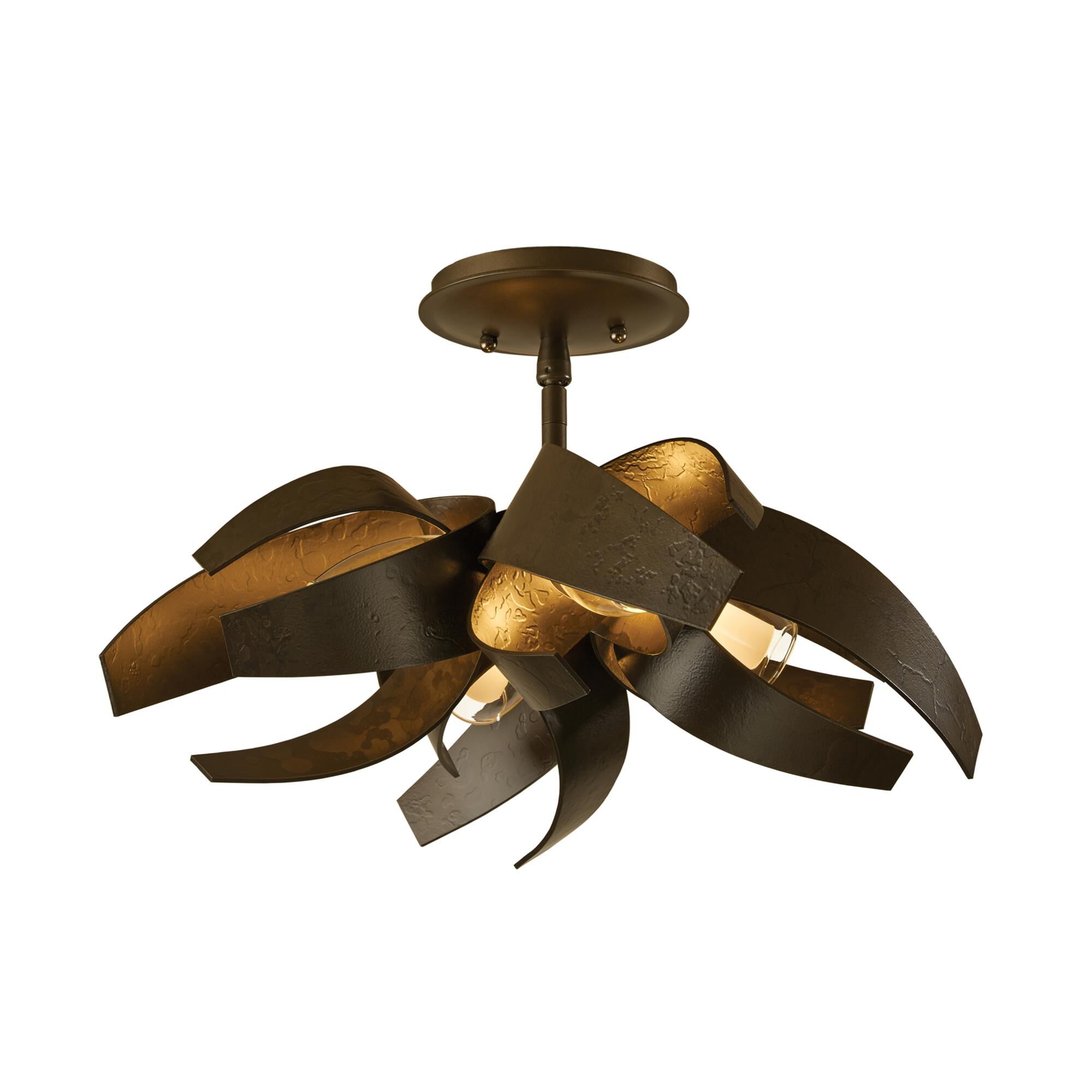 Corona 19 Inch 4 Light Semi Flush Mount by Hubbardton Forge