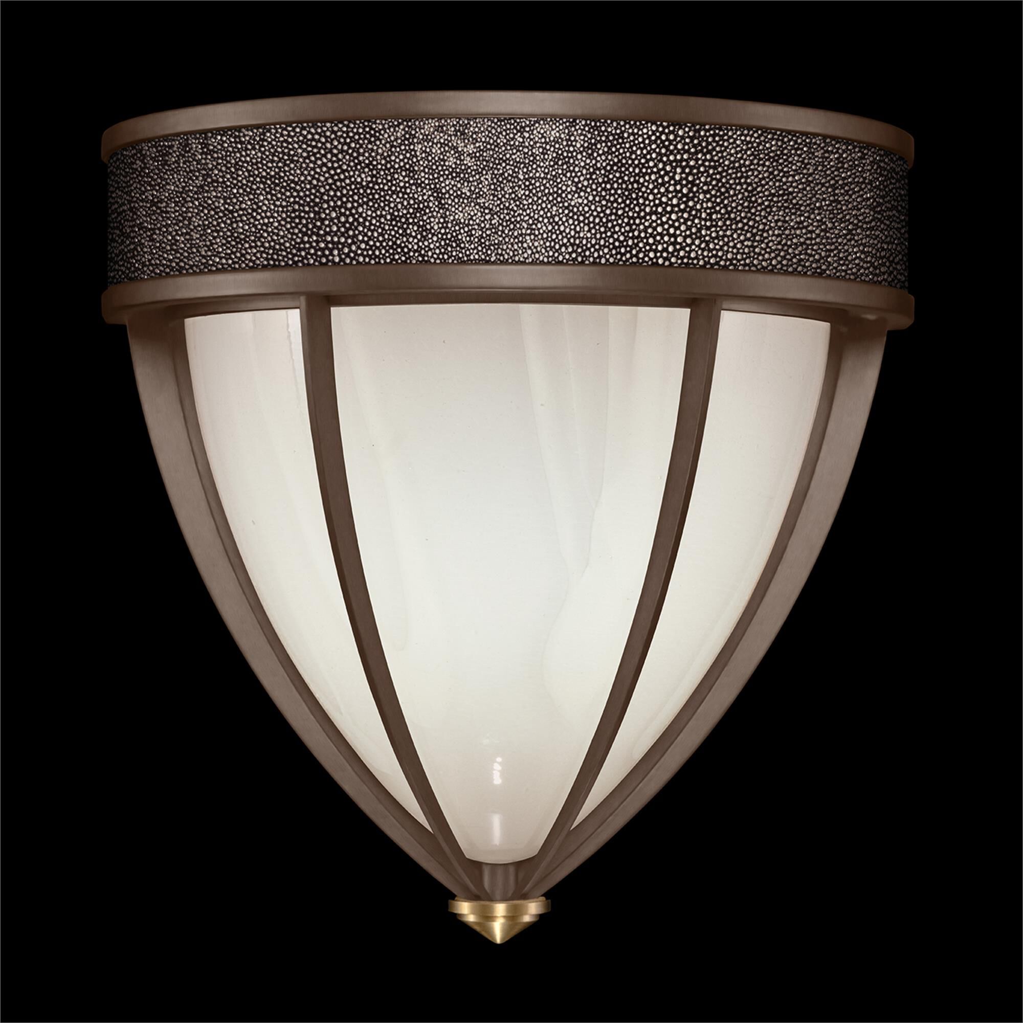 Shown in Bronze and Brass  finish and Pebble accent