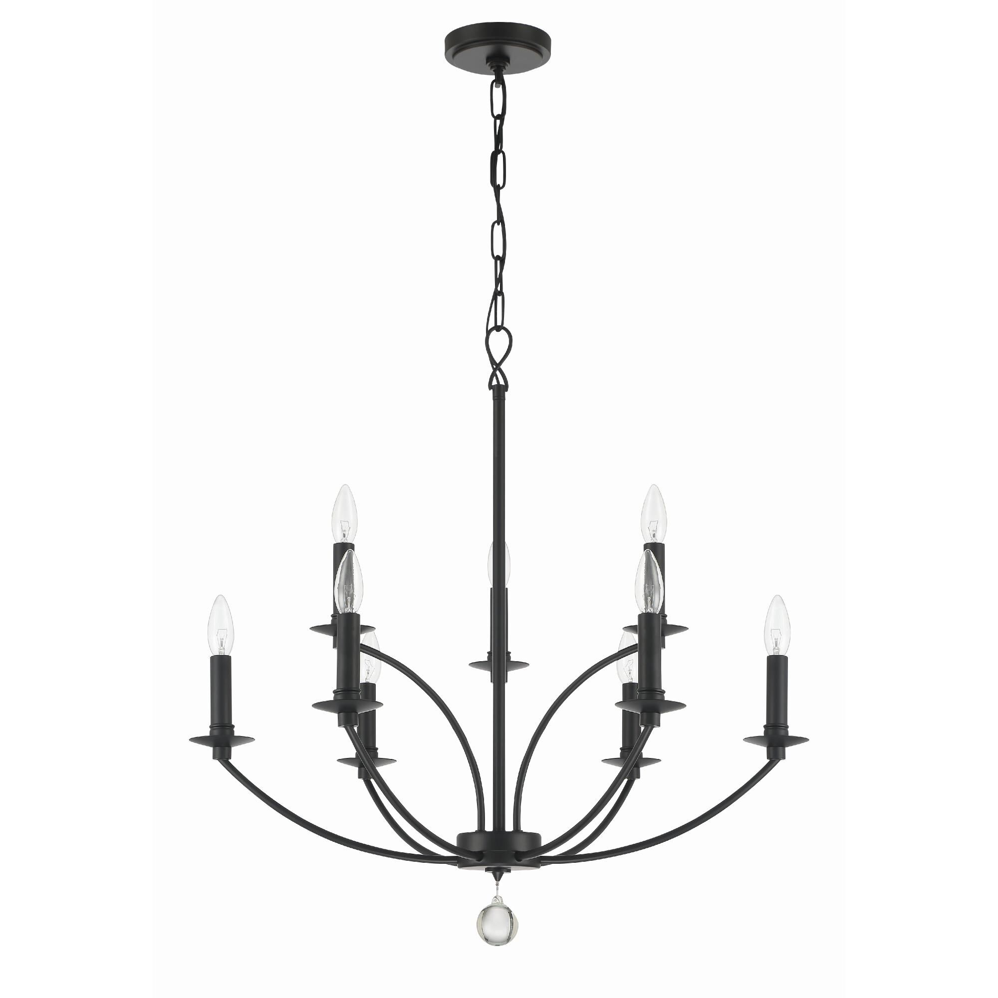 Mila 28 Inch 9 Light Chandelier by Crystorama