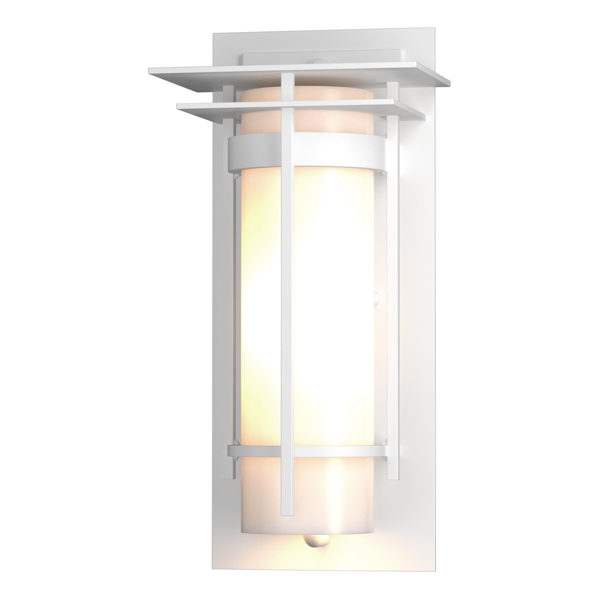 Shown in Coastal White finish and Opal glass