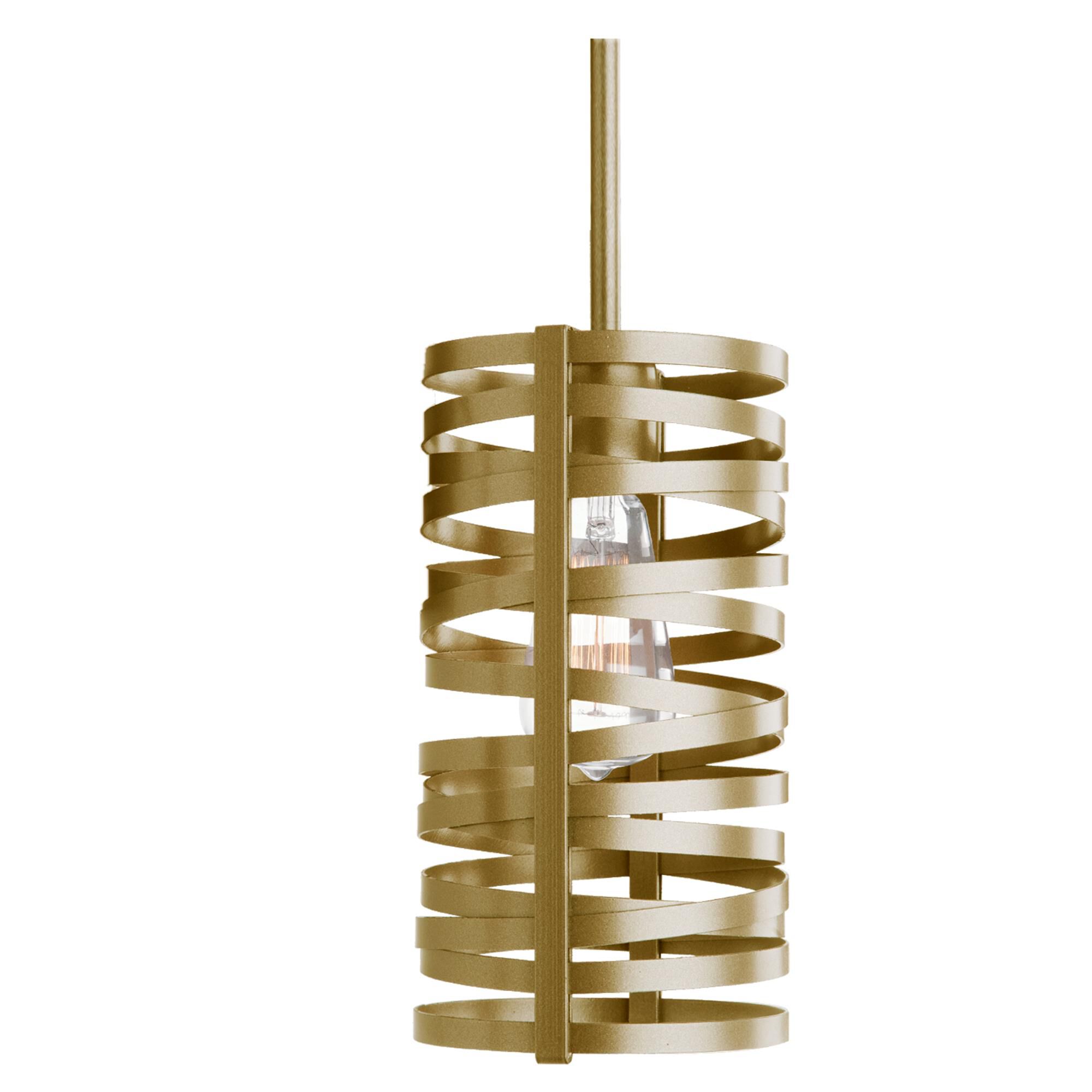 Shown in Gilded Brass finish and Gilded Brass glass