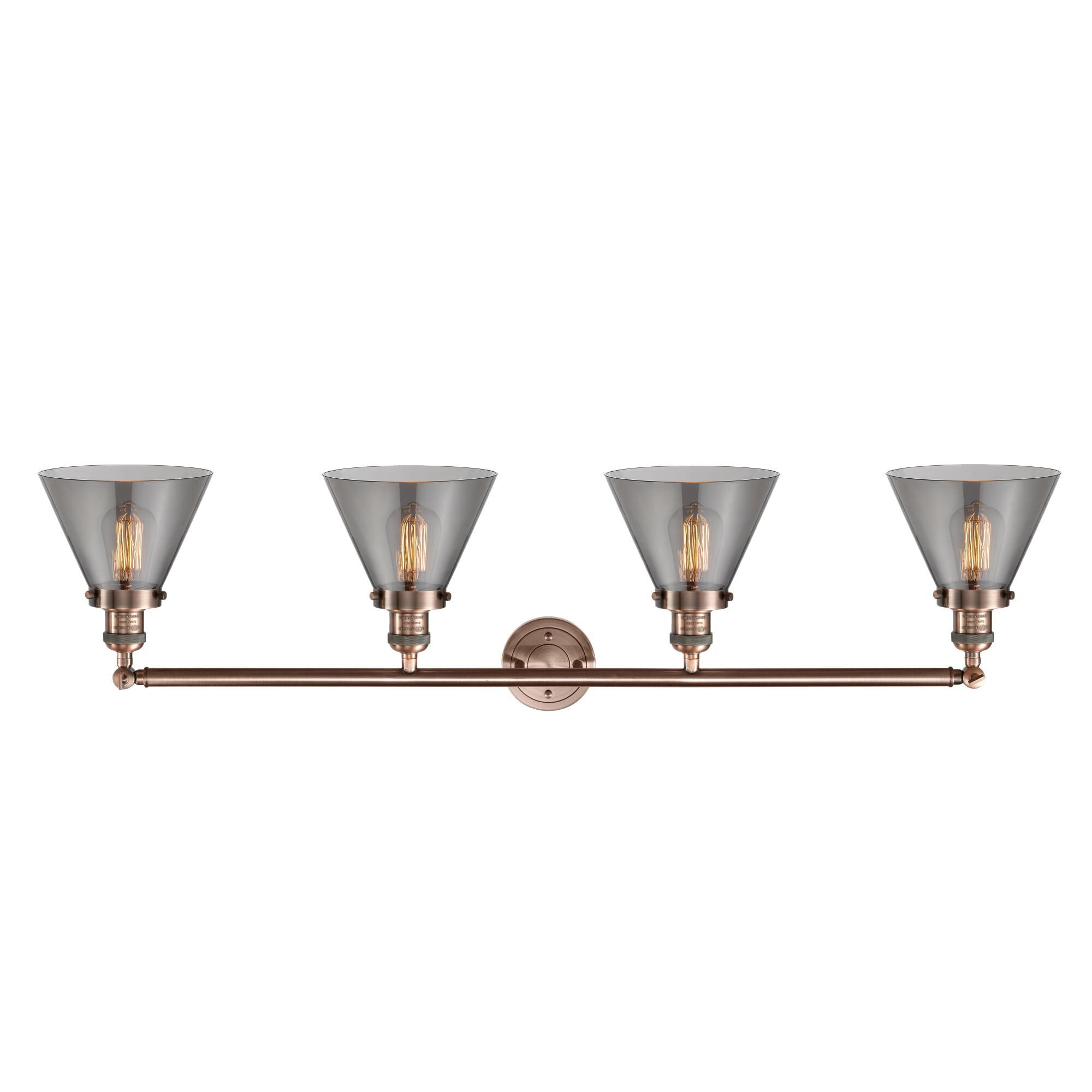 Bruno Marashlian Large Cone 43 Inch 4 Light Bath Vanity Light by Innovations Lighting