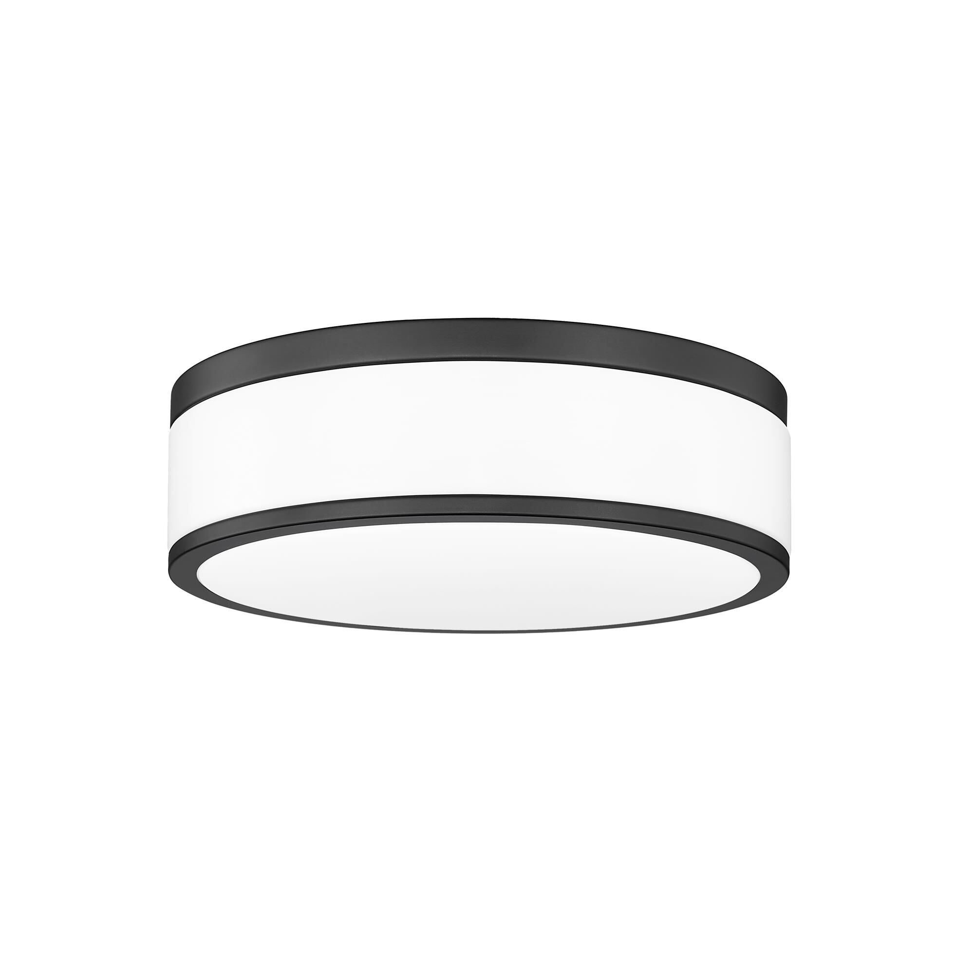 Shown in Matte Black finish and Frosted glass and Frosted shade