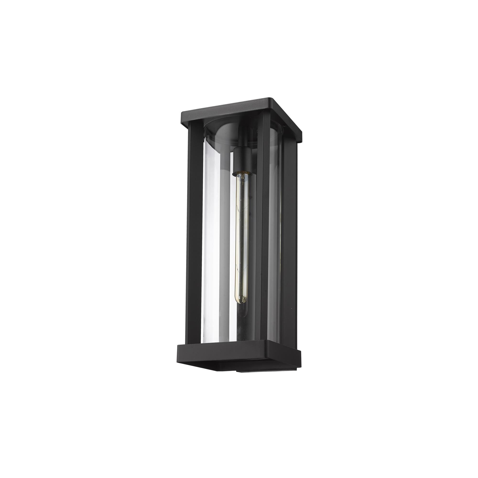 Shown in Black finish and Glass shade