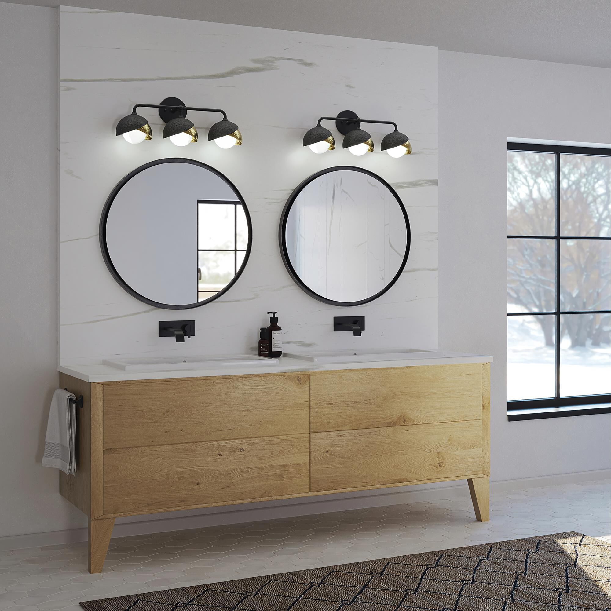 Brooklyn 22 Inch 3 Light Bath Vanity Light by Hubbardton Forge