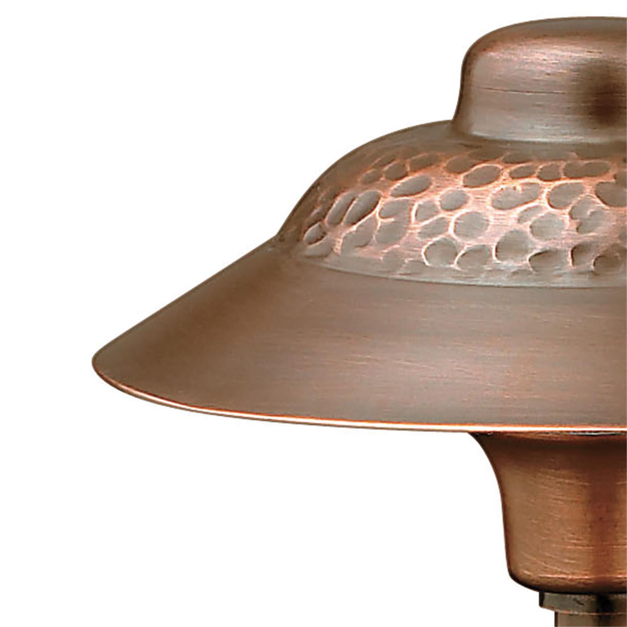 Shown in Olde Copper finish and Frosted Shield glass