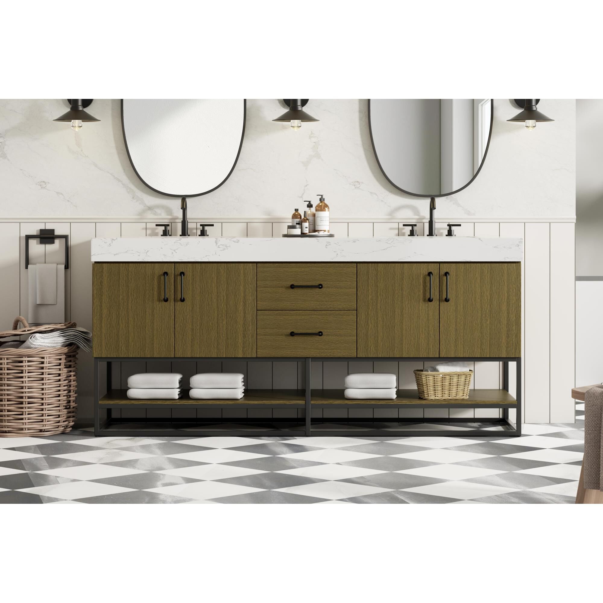 Caroline 72 Inch Bath Vanity by Elegant Dcor