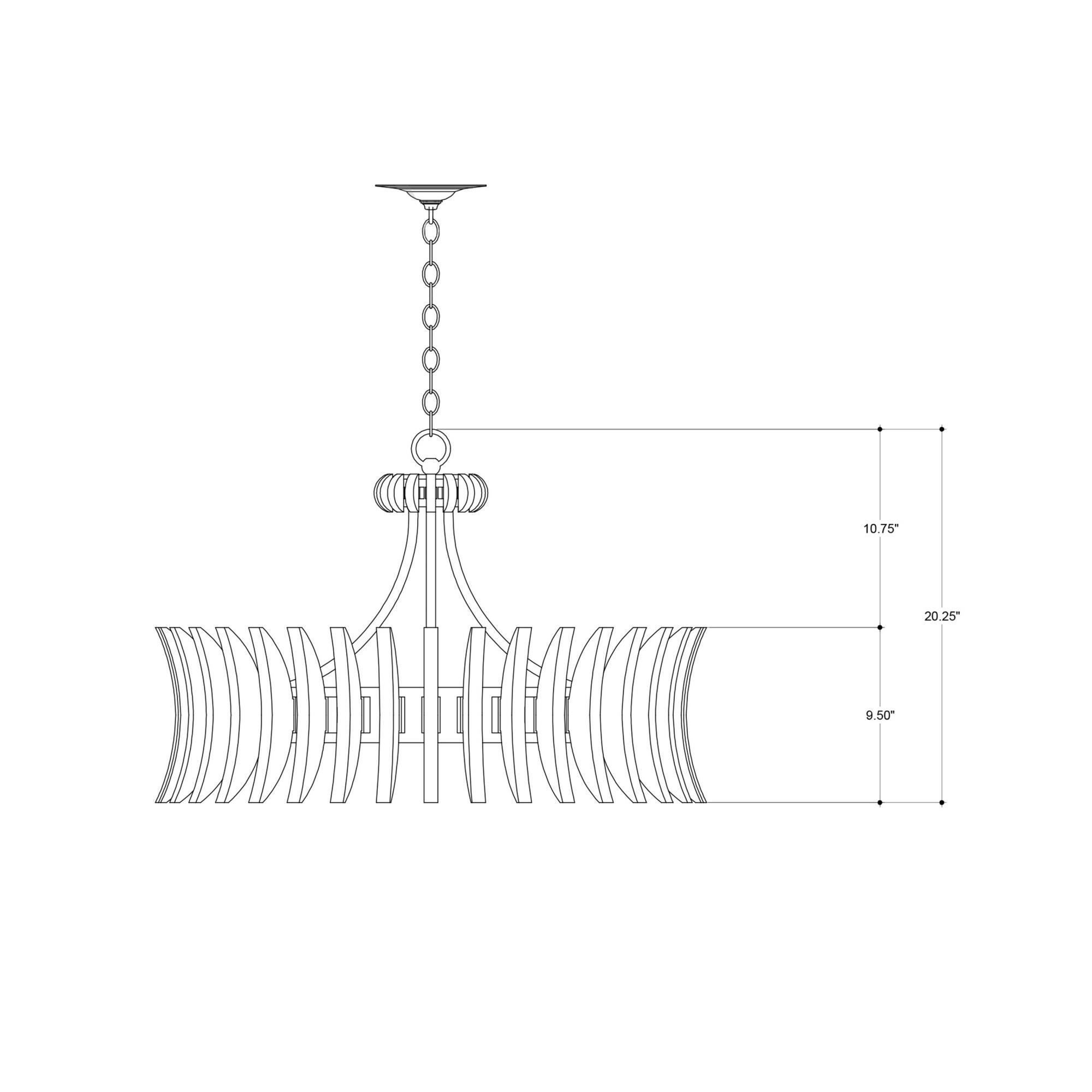 Coquette 29 Inch Large Pendant by Currey and Company