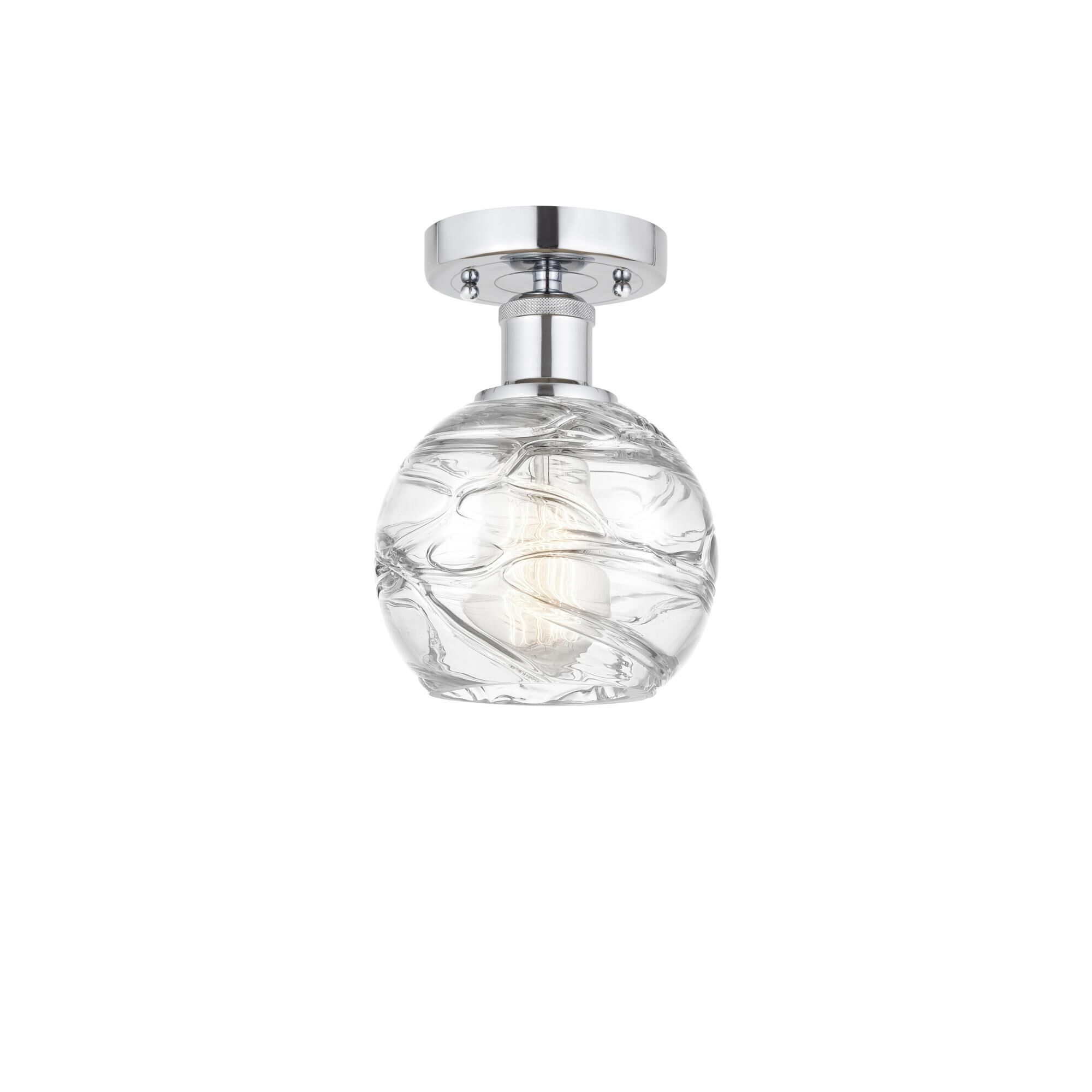 Bruno Marashlian Athens Deco Swirl 6 Inch 1 Light Semi Flush Mount by Innovations Lighting