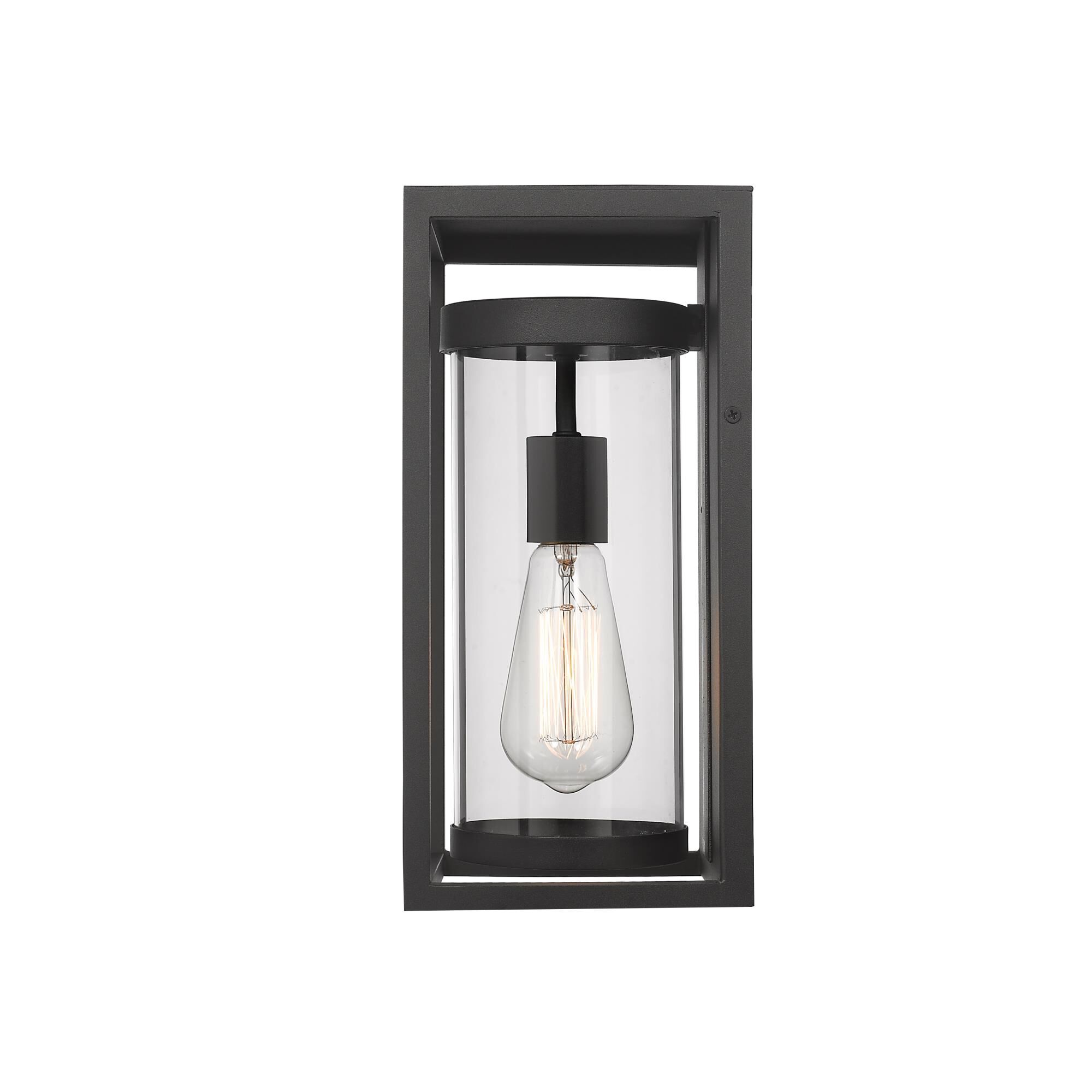 Shown in Black finish and Glass shade