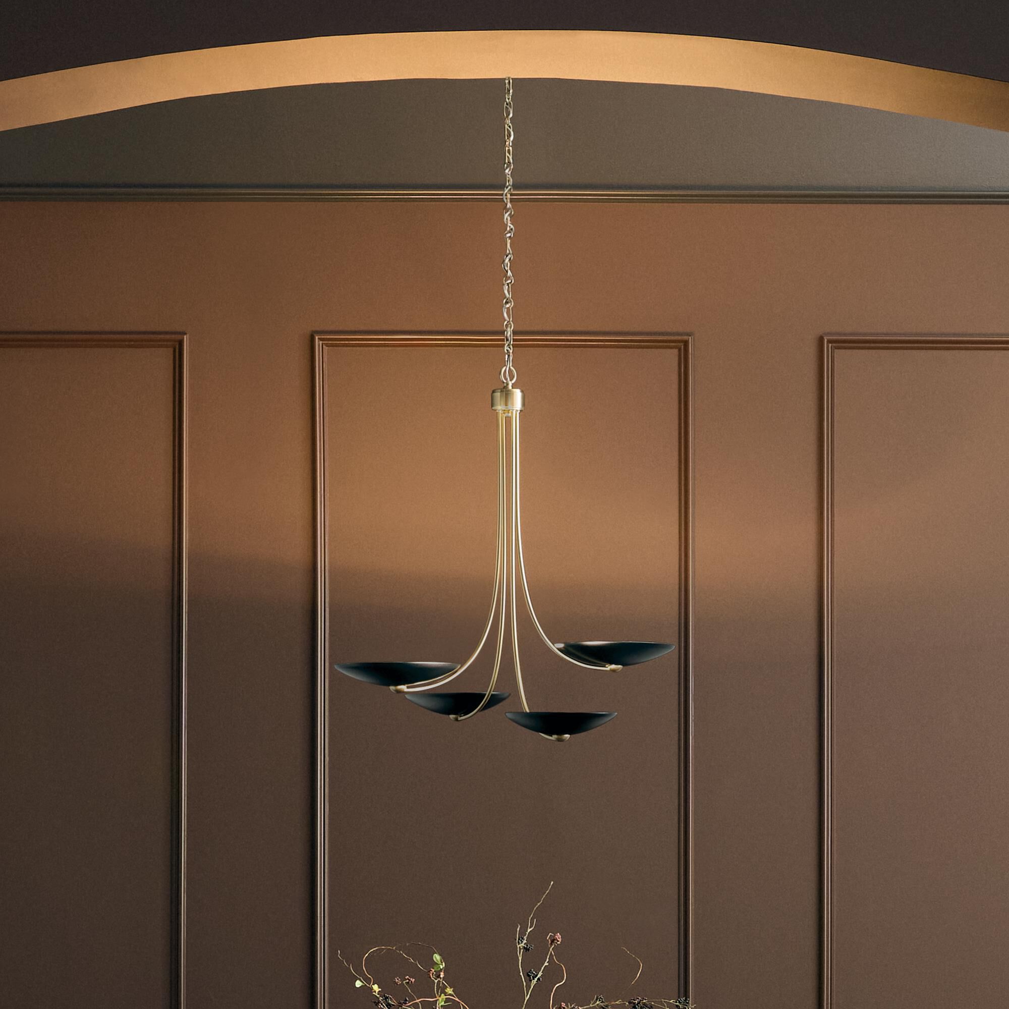 Shown in Champagne Bronze finish and Champagne Bronze and Black shade