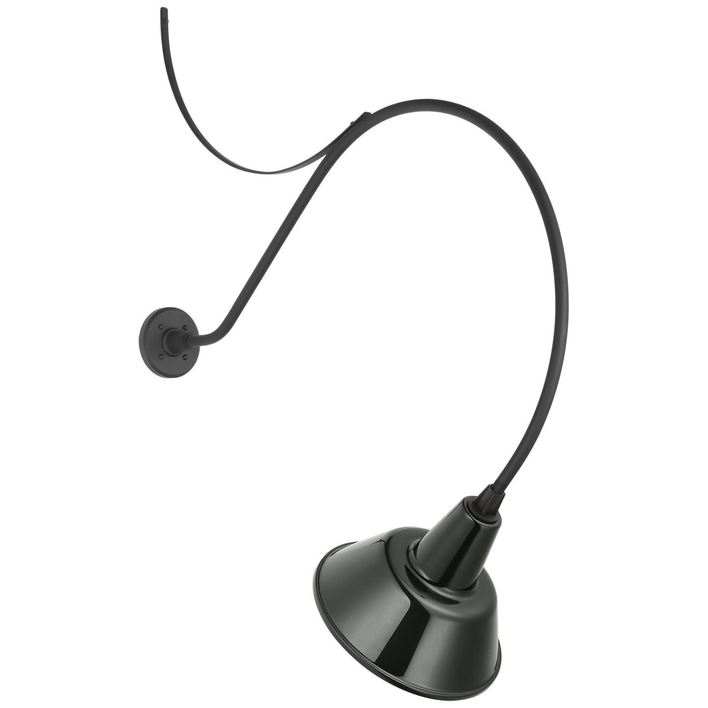 Shown in Matte Black finish and Green shade