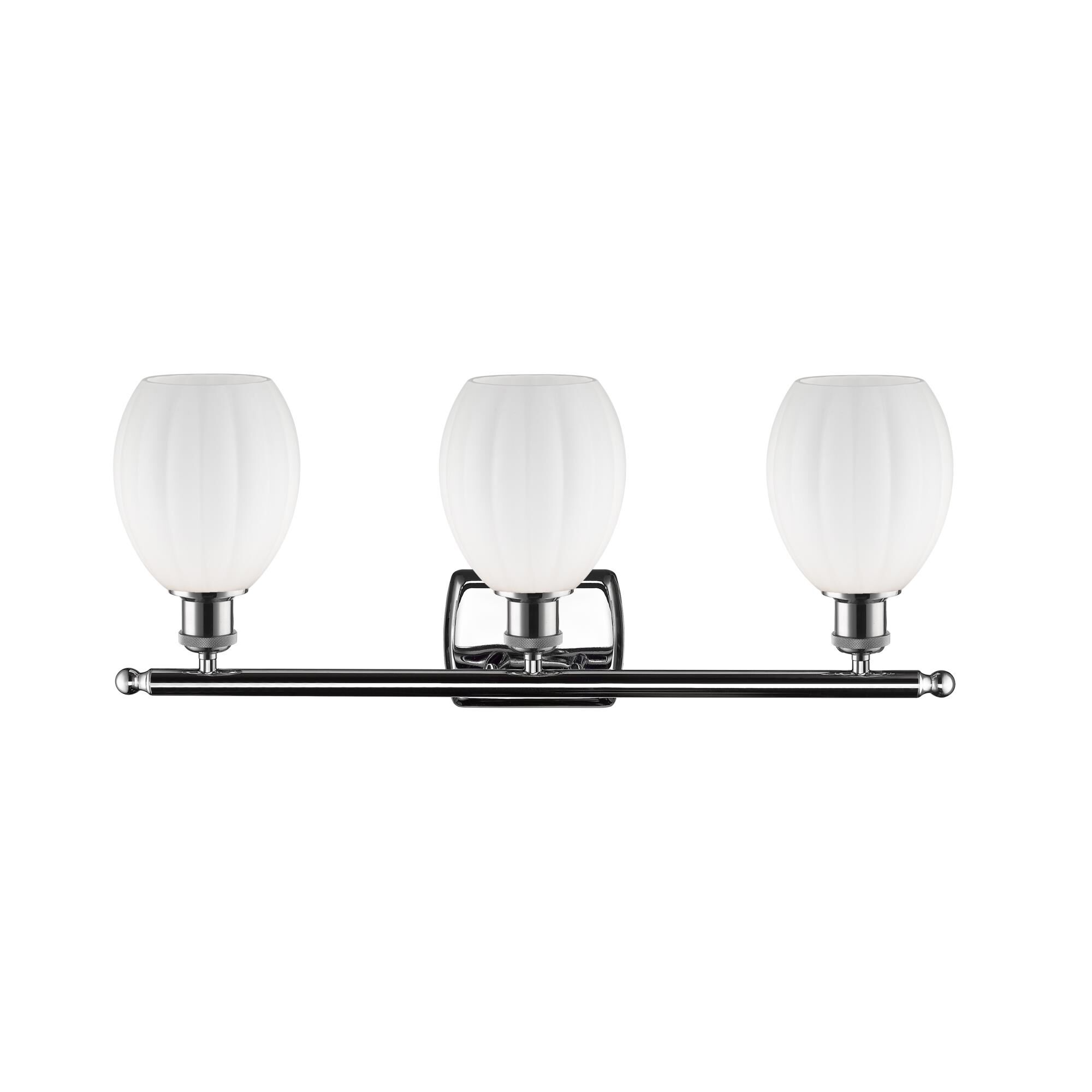 Shown in Polished Chrome finish and Matte White - Sphere glass