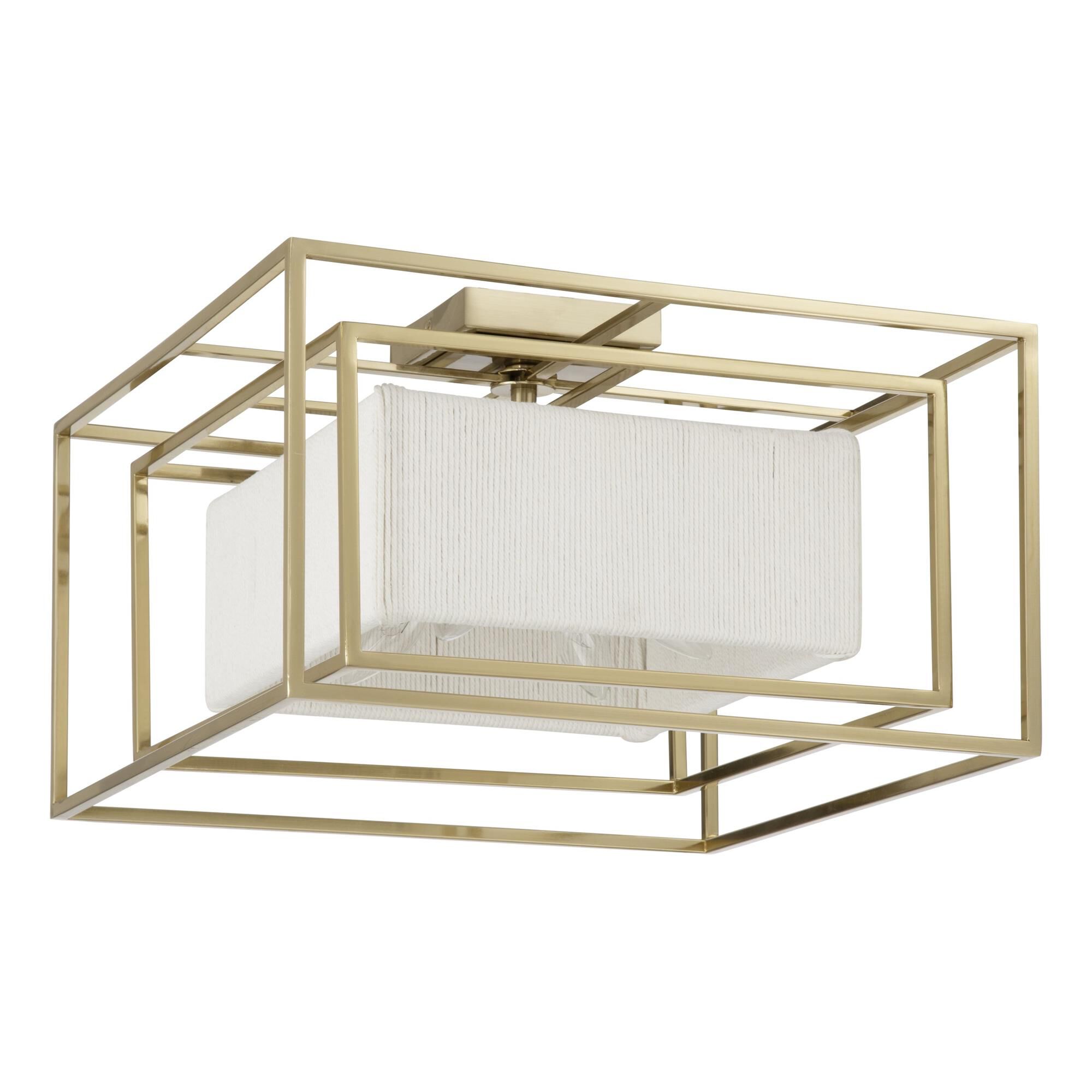 Shown in Brass finish and Cream shade