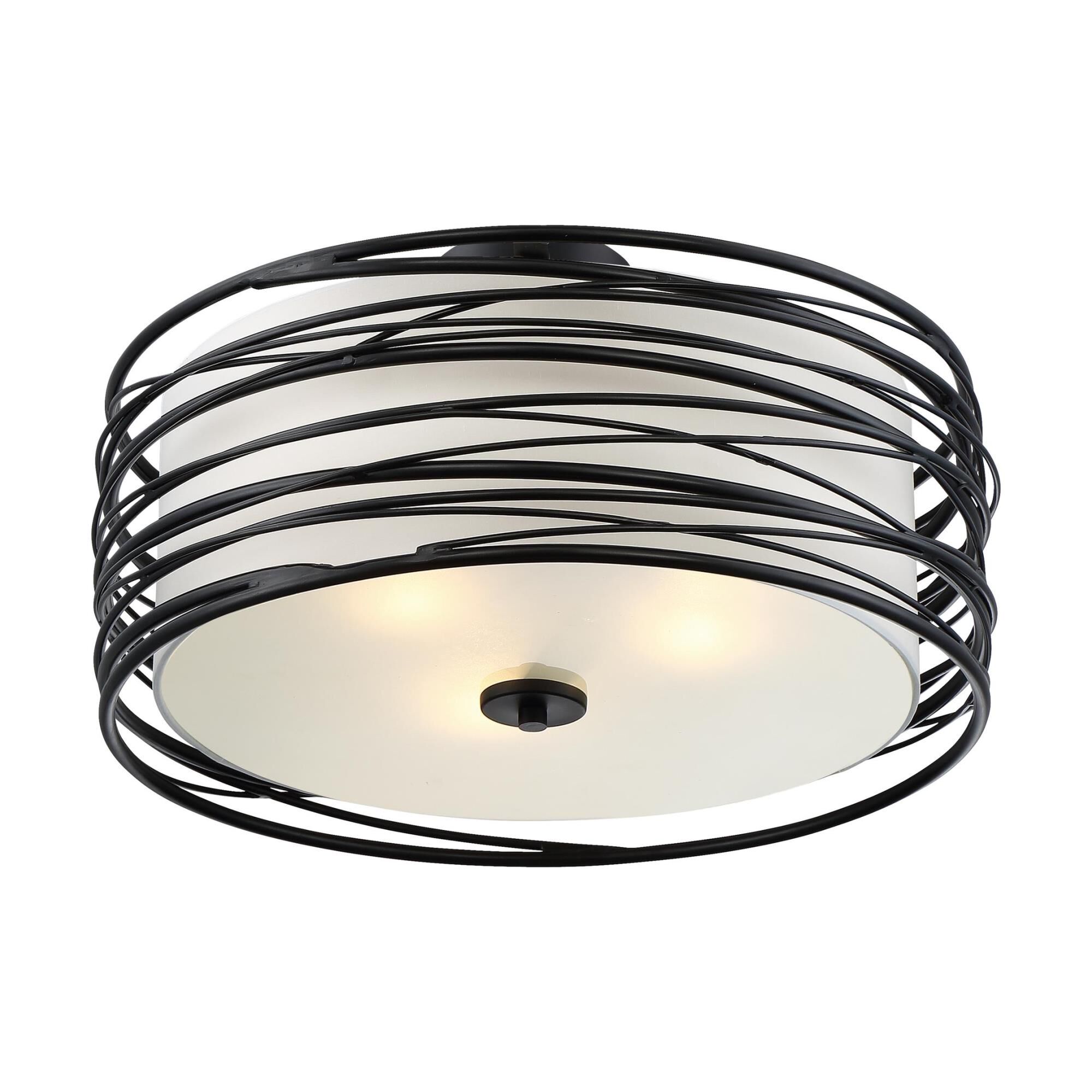 Shown in Mystic Black finish and Inner Fabric shade