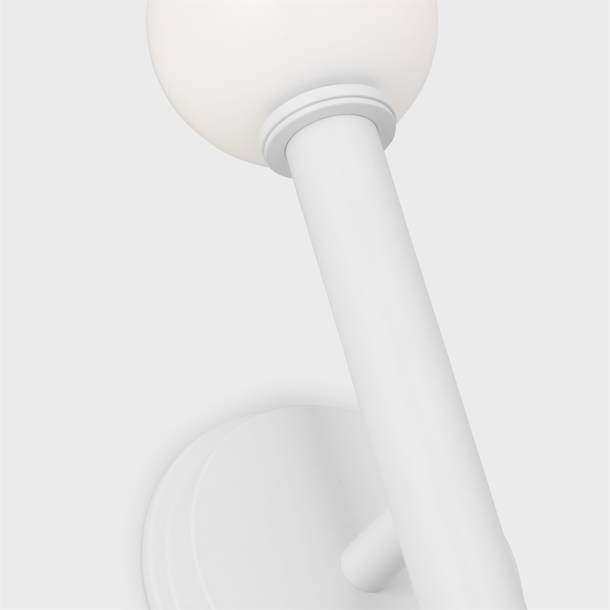 Shown in Matte White finish and Milk glass