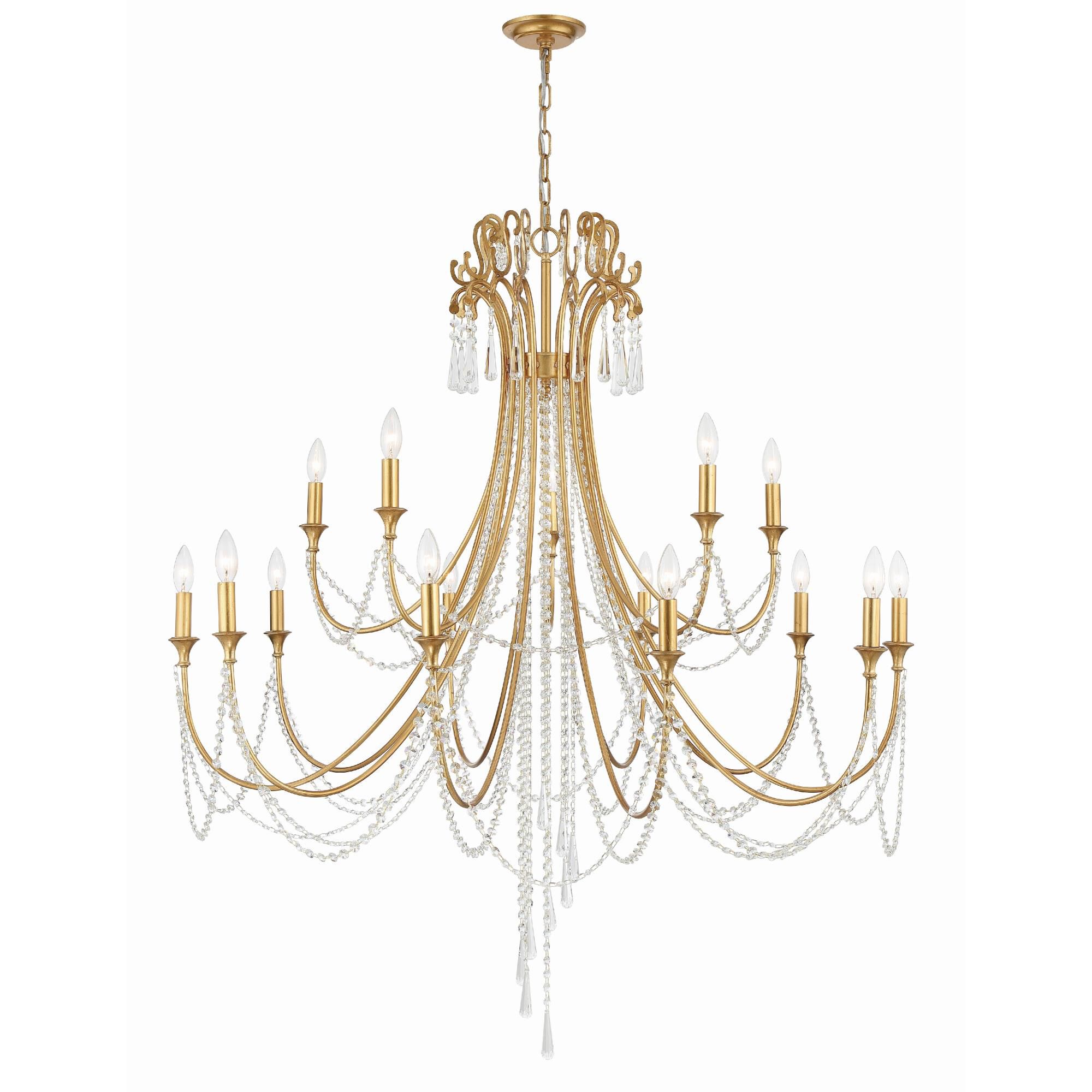 Arcadia 46 Inch 15 Light Chandelier by Crystorama
