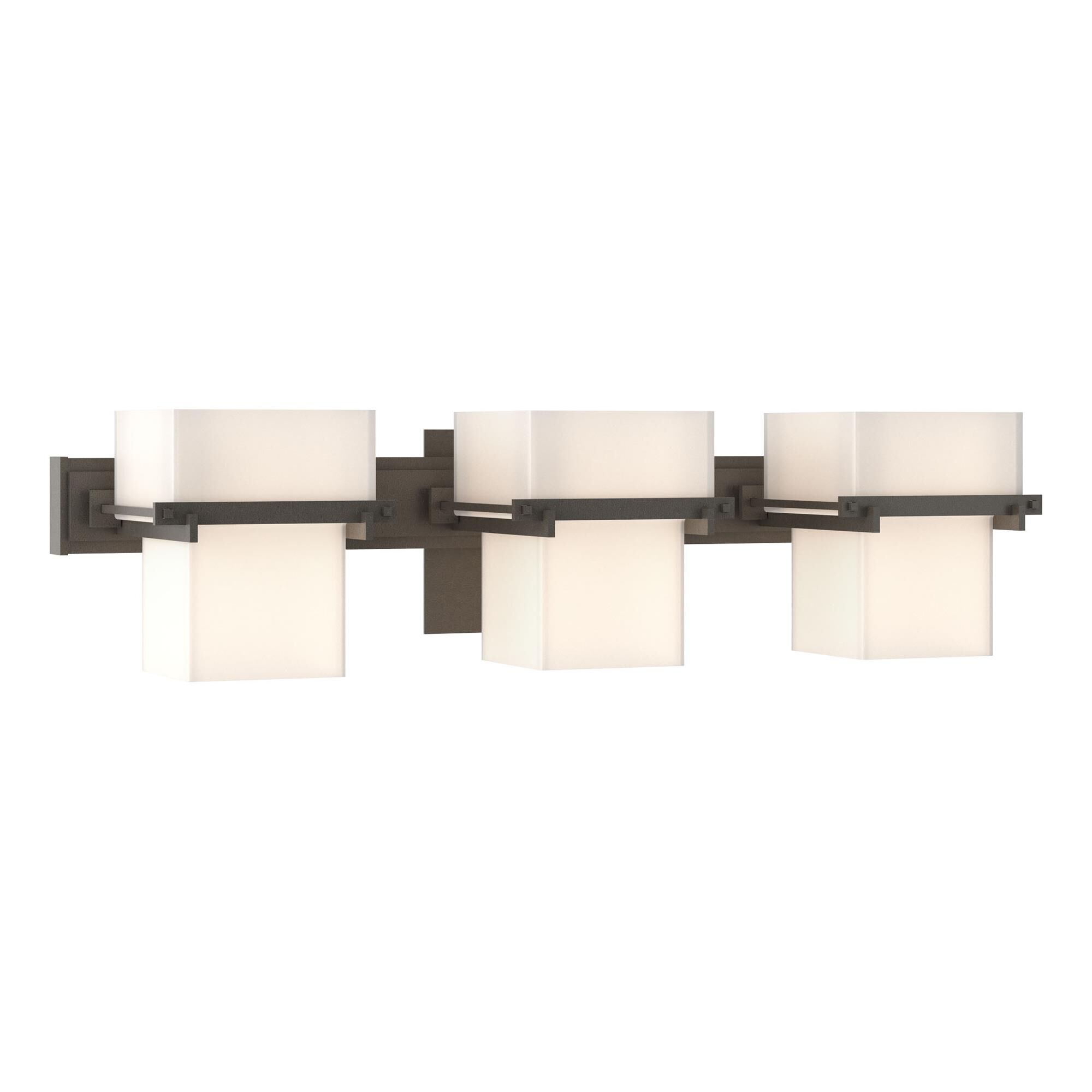 Shown in Dark Smoke finish and Opal glass