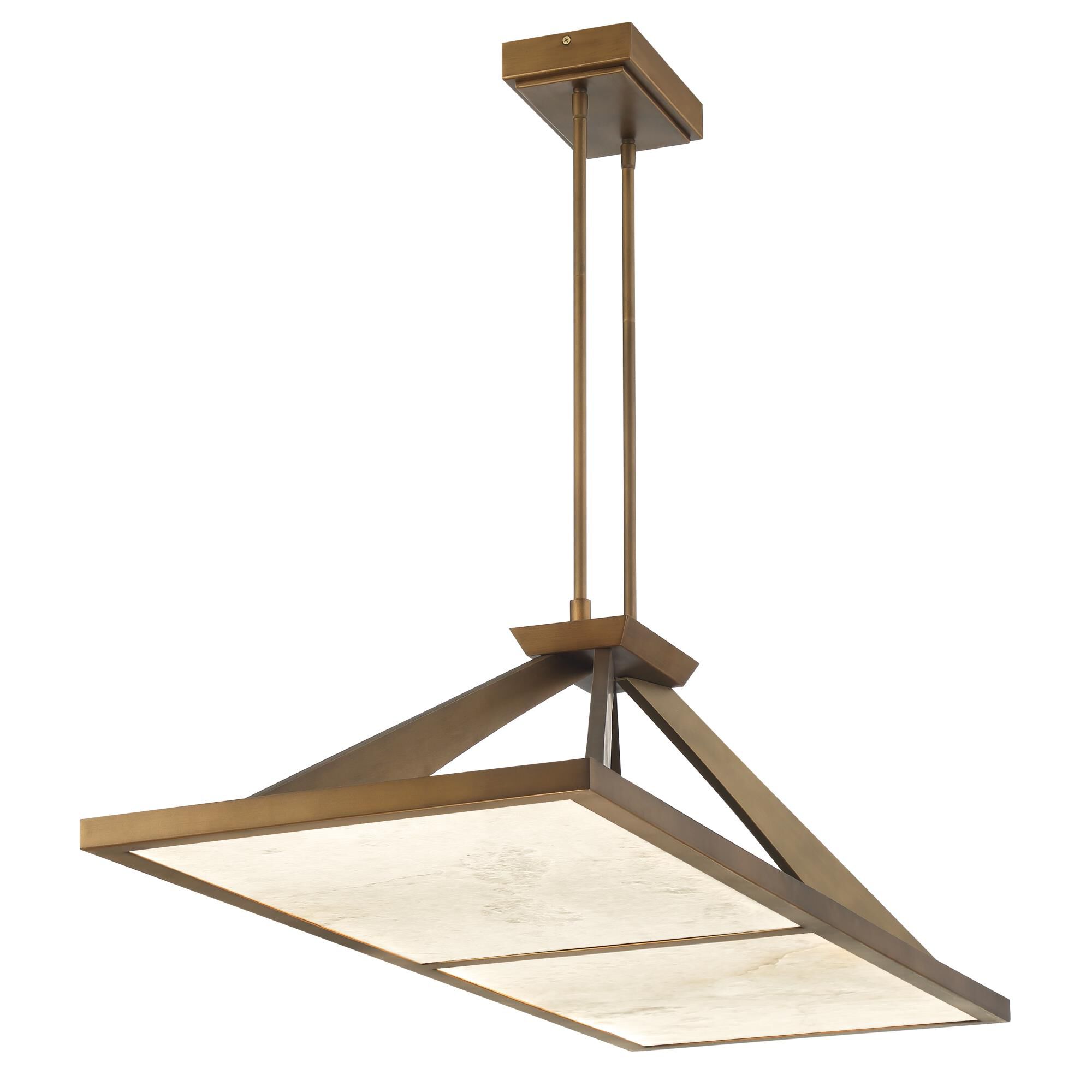 Shown in Ashen Gold finish and Alabaster shade