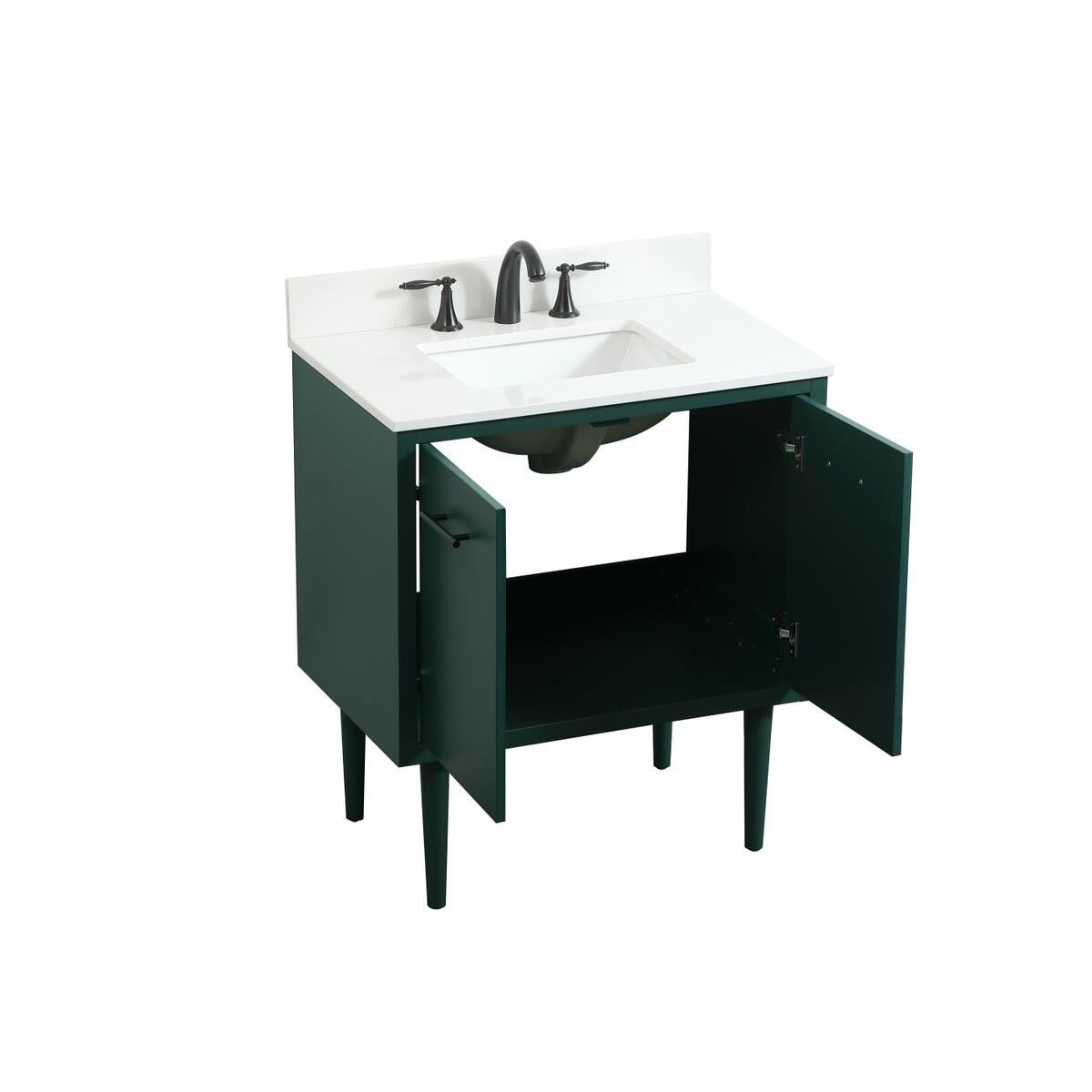 Shown in Green finish and Backsplash accent