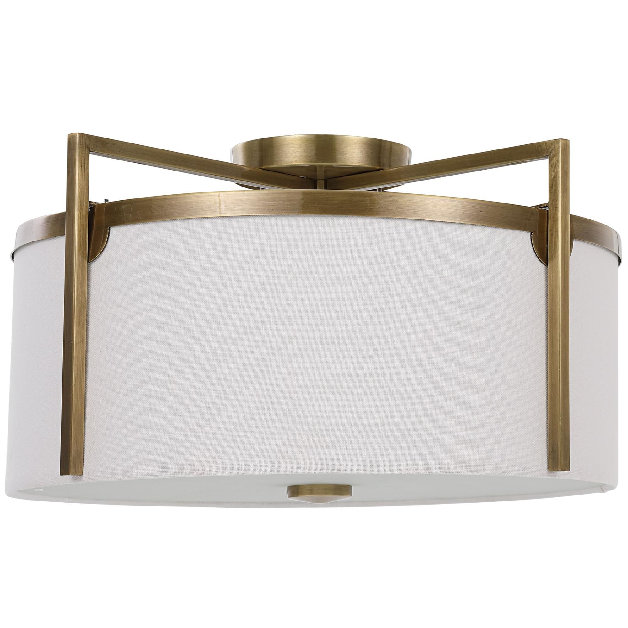Kalizma Home Colfax 21 Inch 3 Light Semi Flush Mount by Uttermost