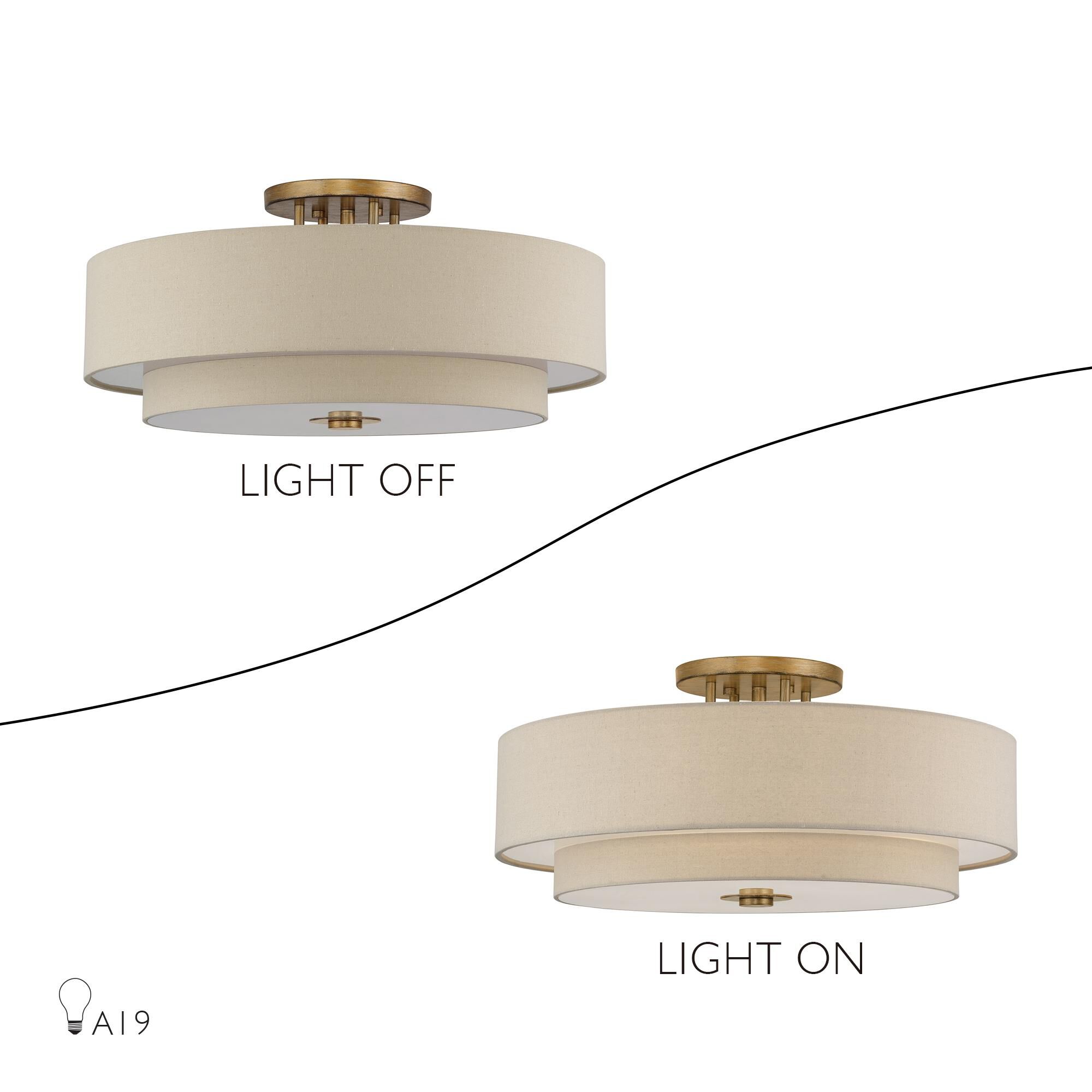 Bellingham 30 Inch Semi Flush Mount by Livex Lighting